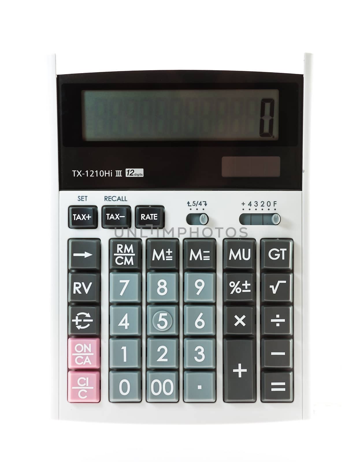 calculator on white background isolate