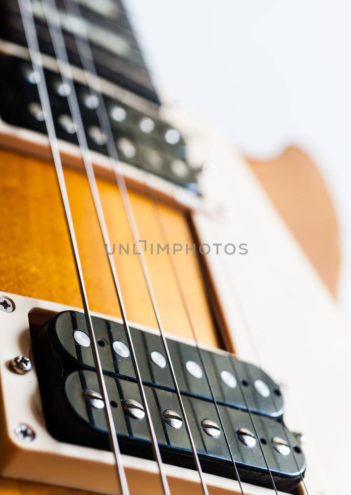 Electric guitar on white background by moggara12