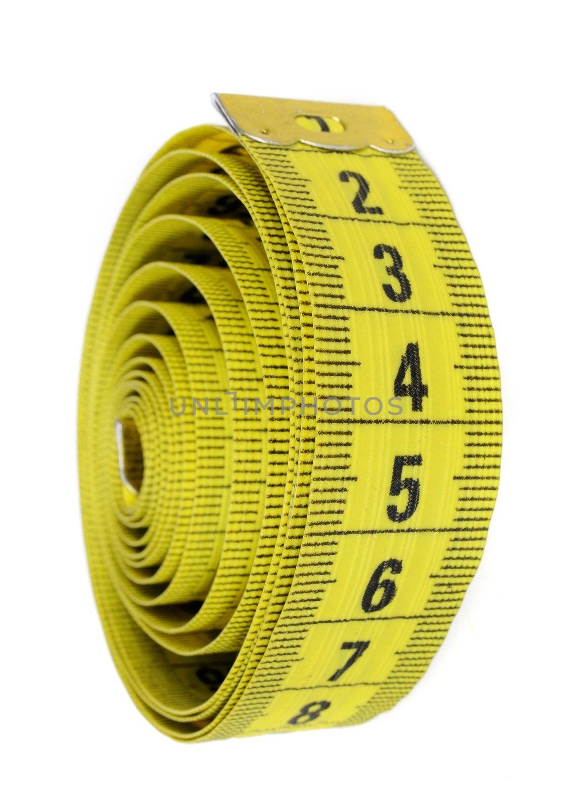 Measuring tape isolated on a white background