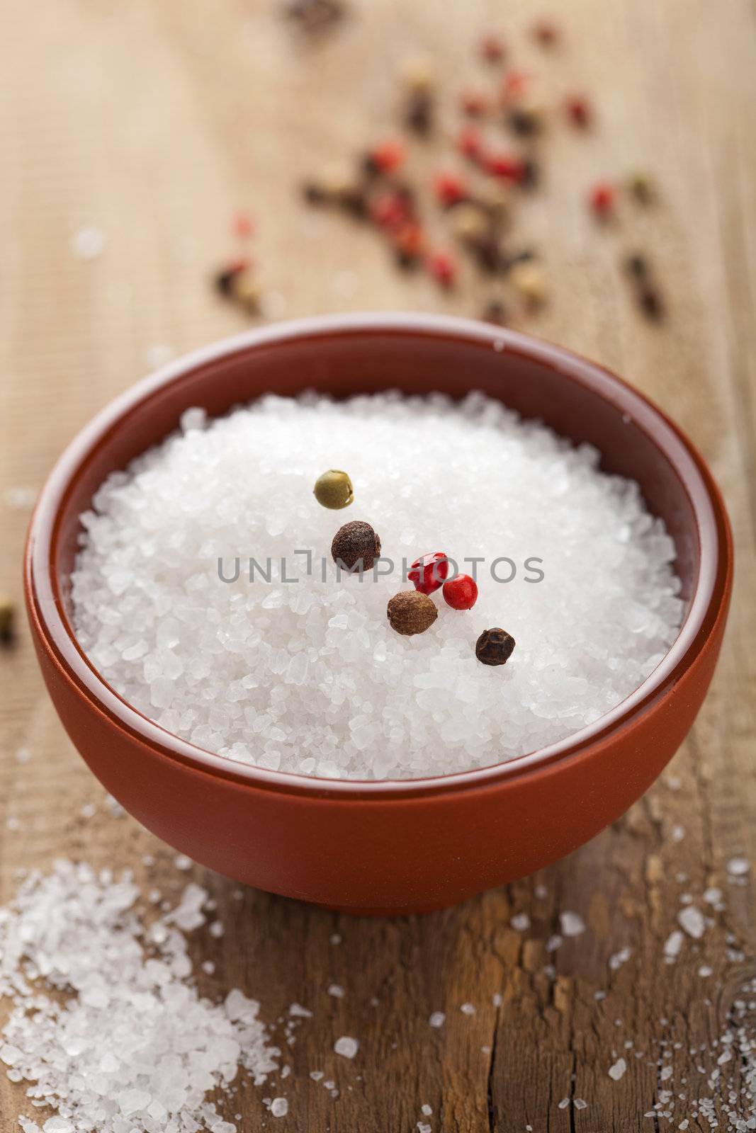 sea salt with colorful pepper