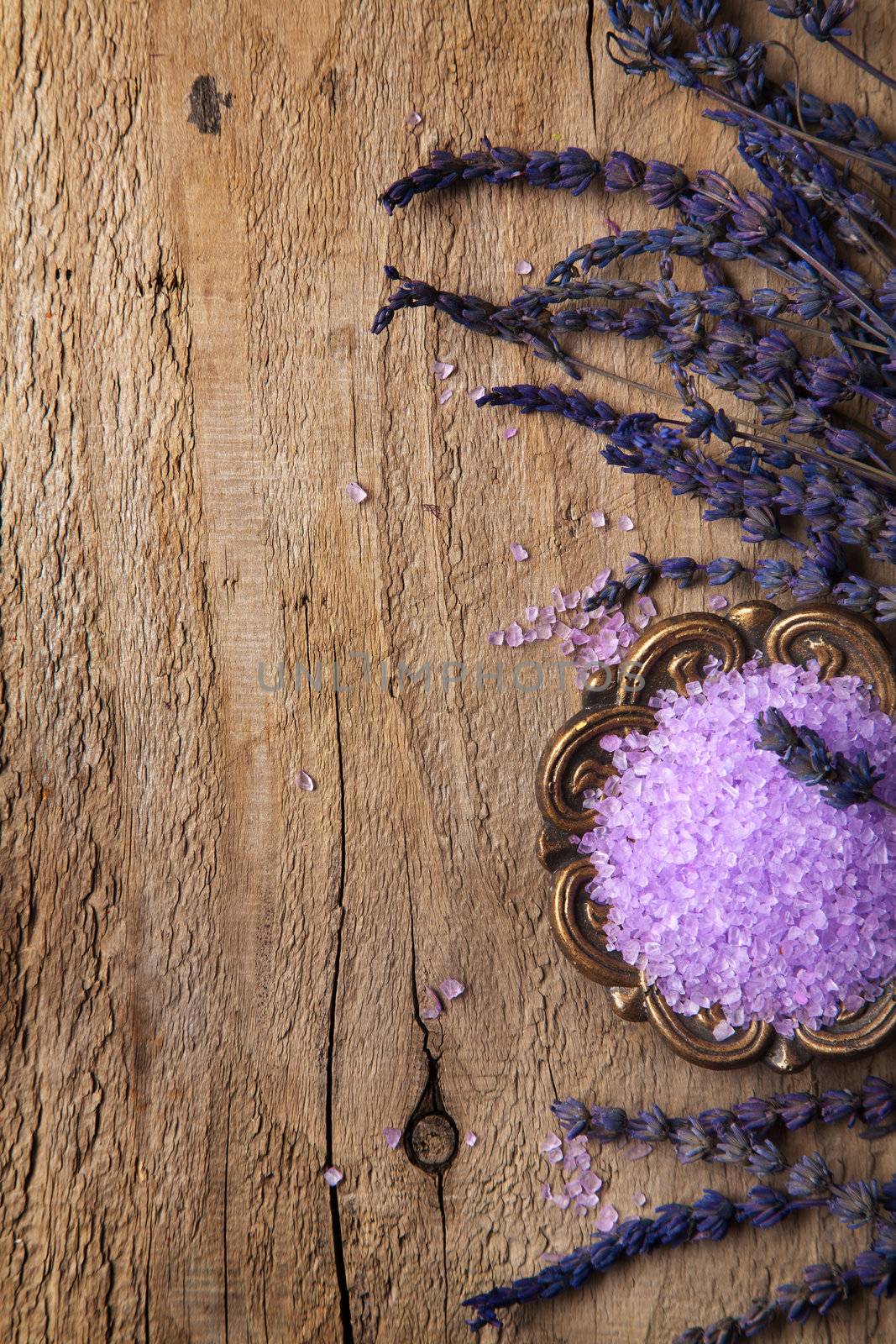 spa frame with lavender