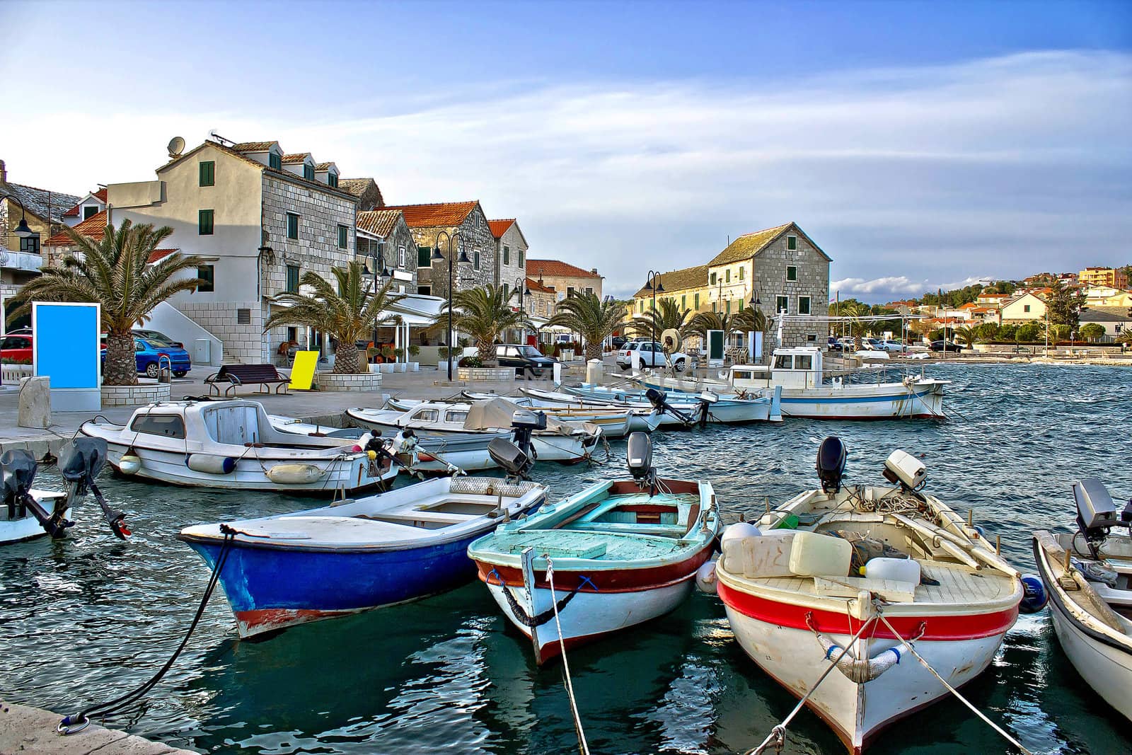 Dalmatian town of Primosten harbor, Dalmatia, Croatia