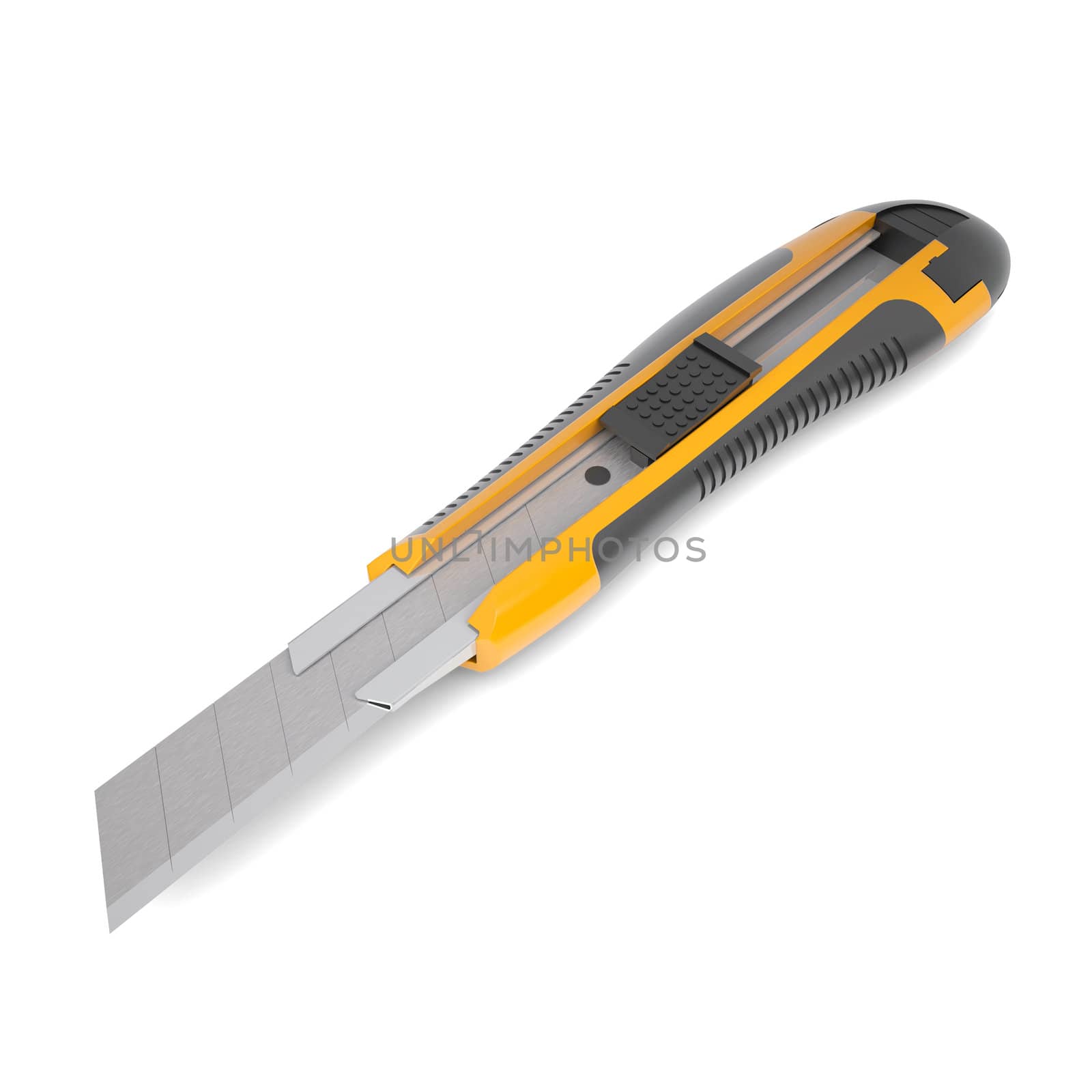 Stationery knife. Isolated render on a white background