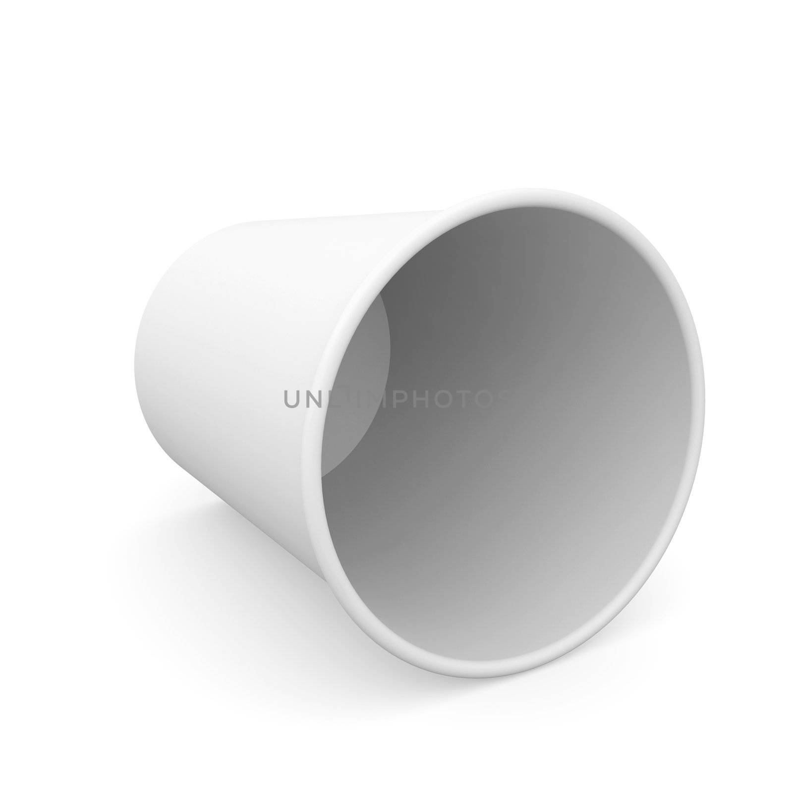 Lying white paper cup by cherezoff