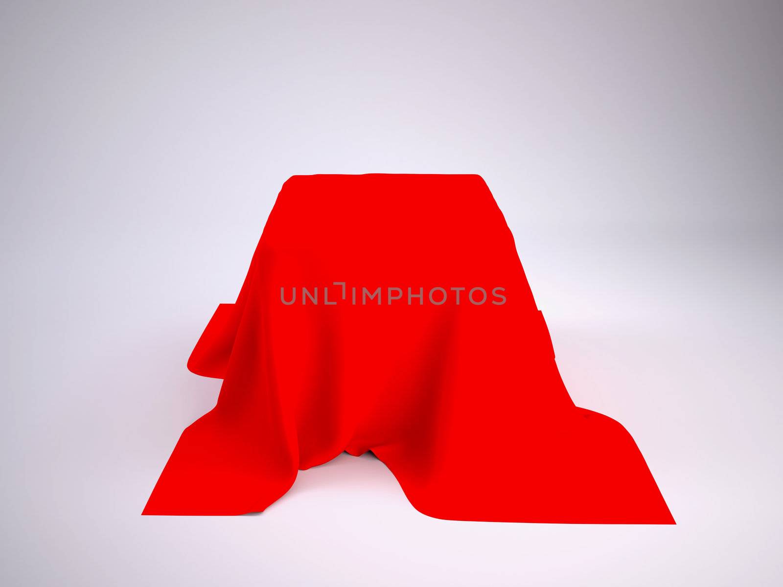 Box covered with red cloth by cherezoff