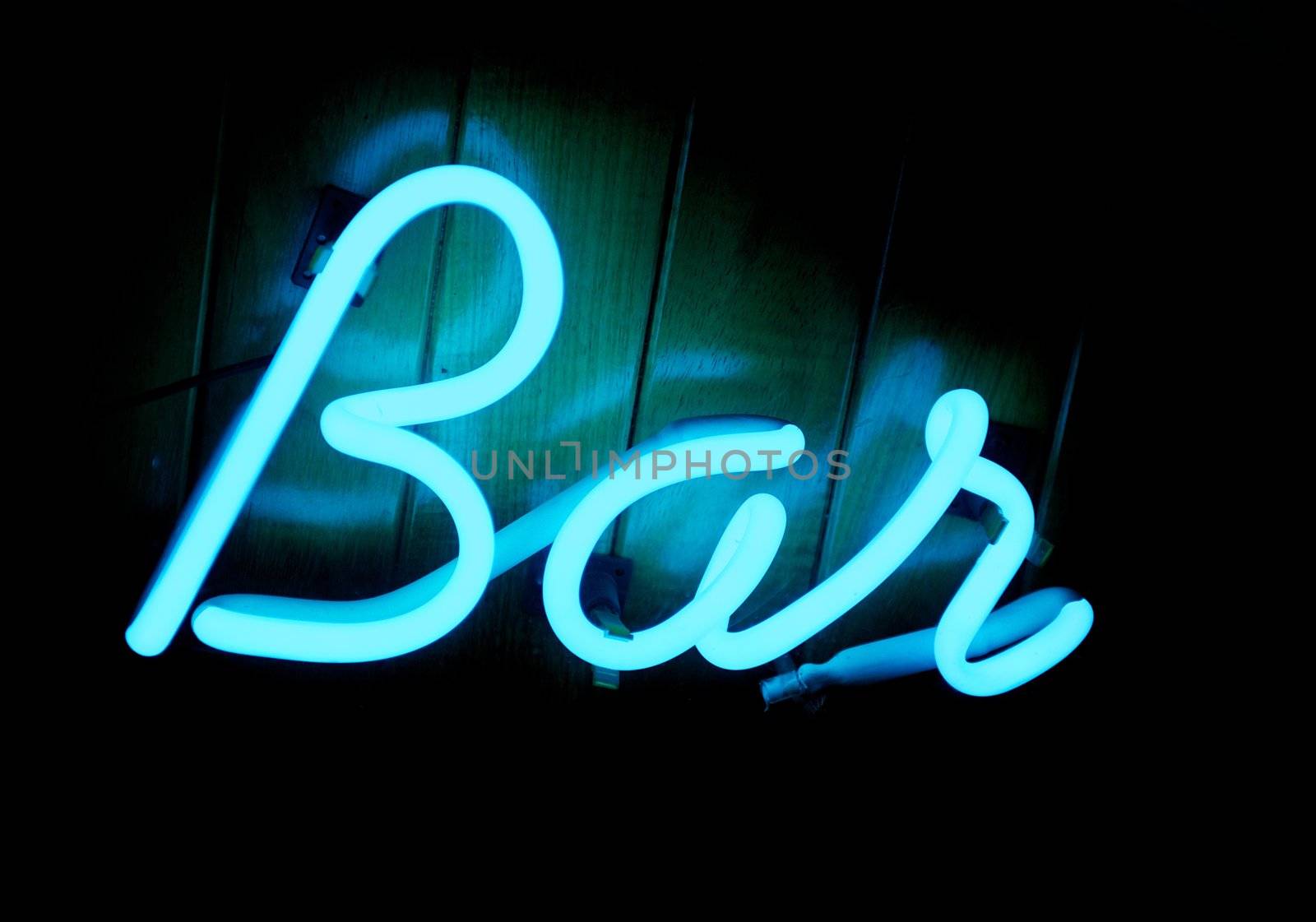 Lit Neon Bar Sign by pixelsnap