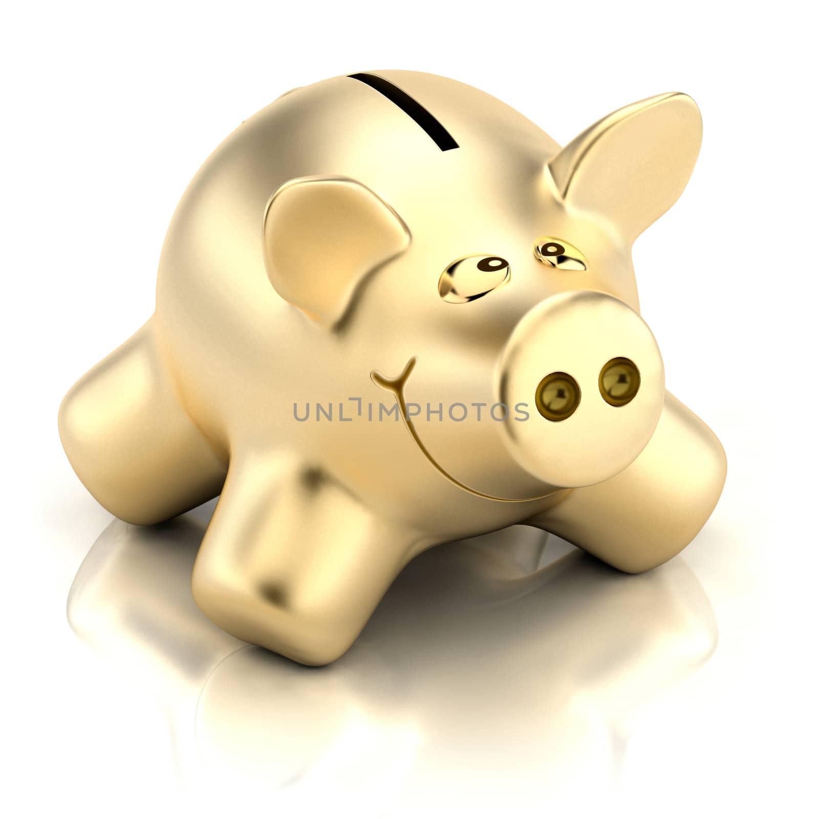 Golden piggy bank by Antartis