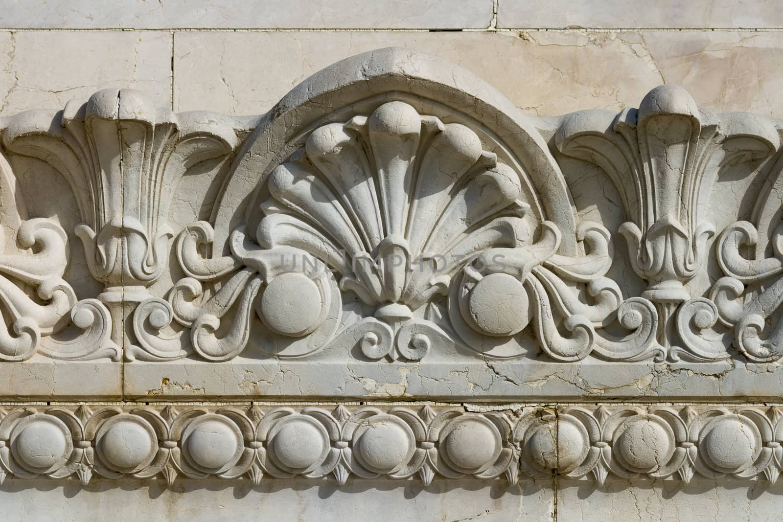 Fragment of ornate relief. Rome, Italy