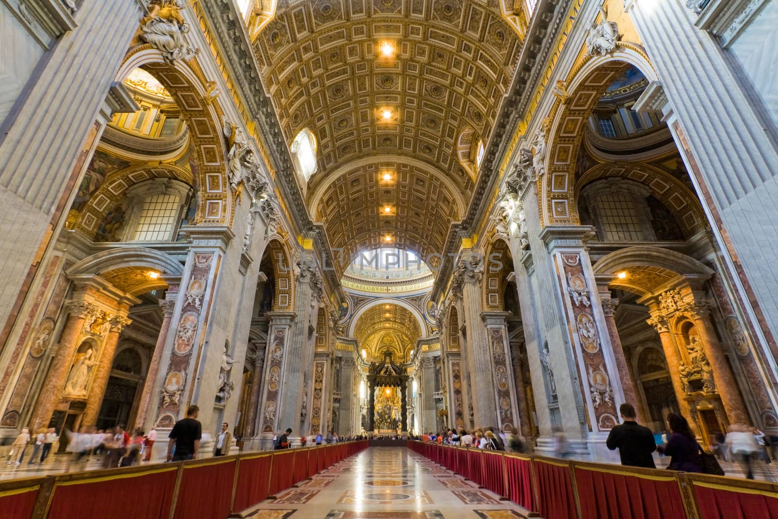 St. Peter's Basilica has the largest interior of any Christian church in the world, holding 60000 people