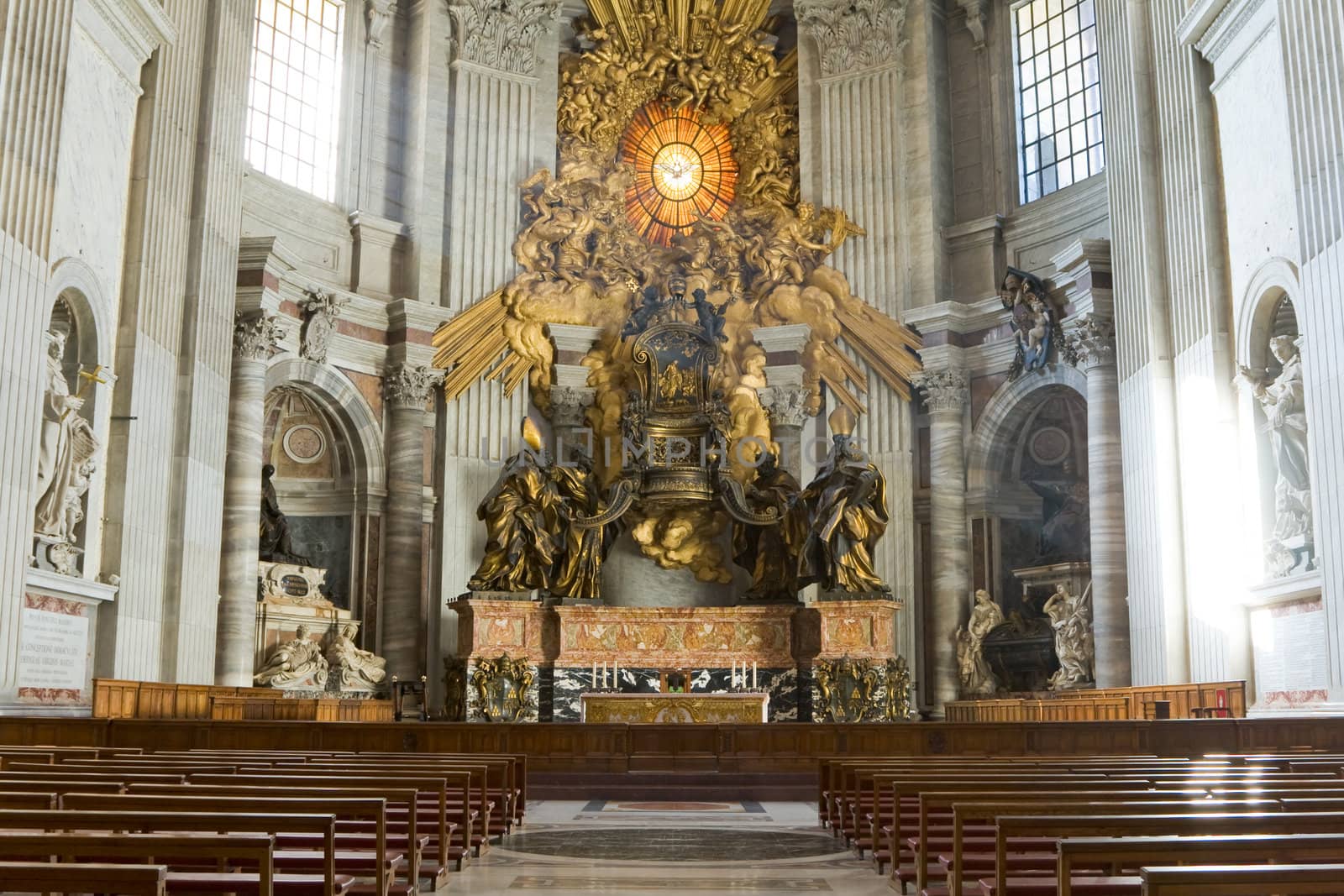 Saint Peter's basilica interior in Vatican by Antartis