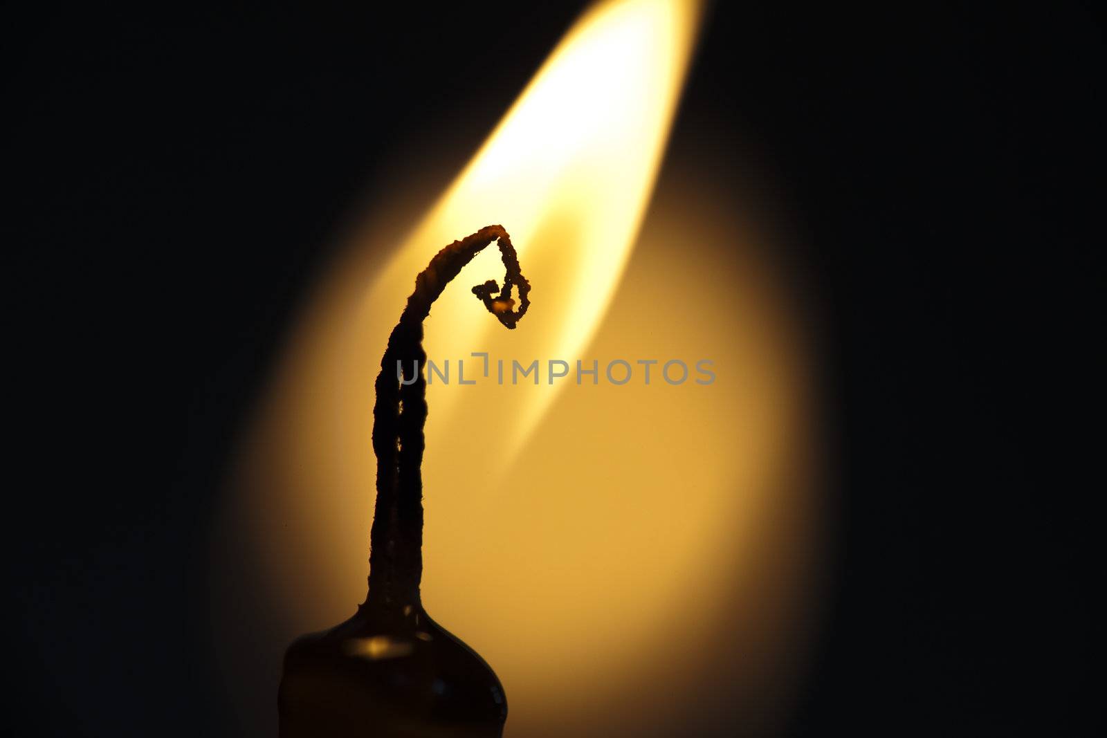 Fire burning in Candle - extremely closeup