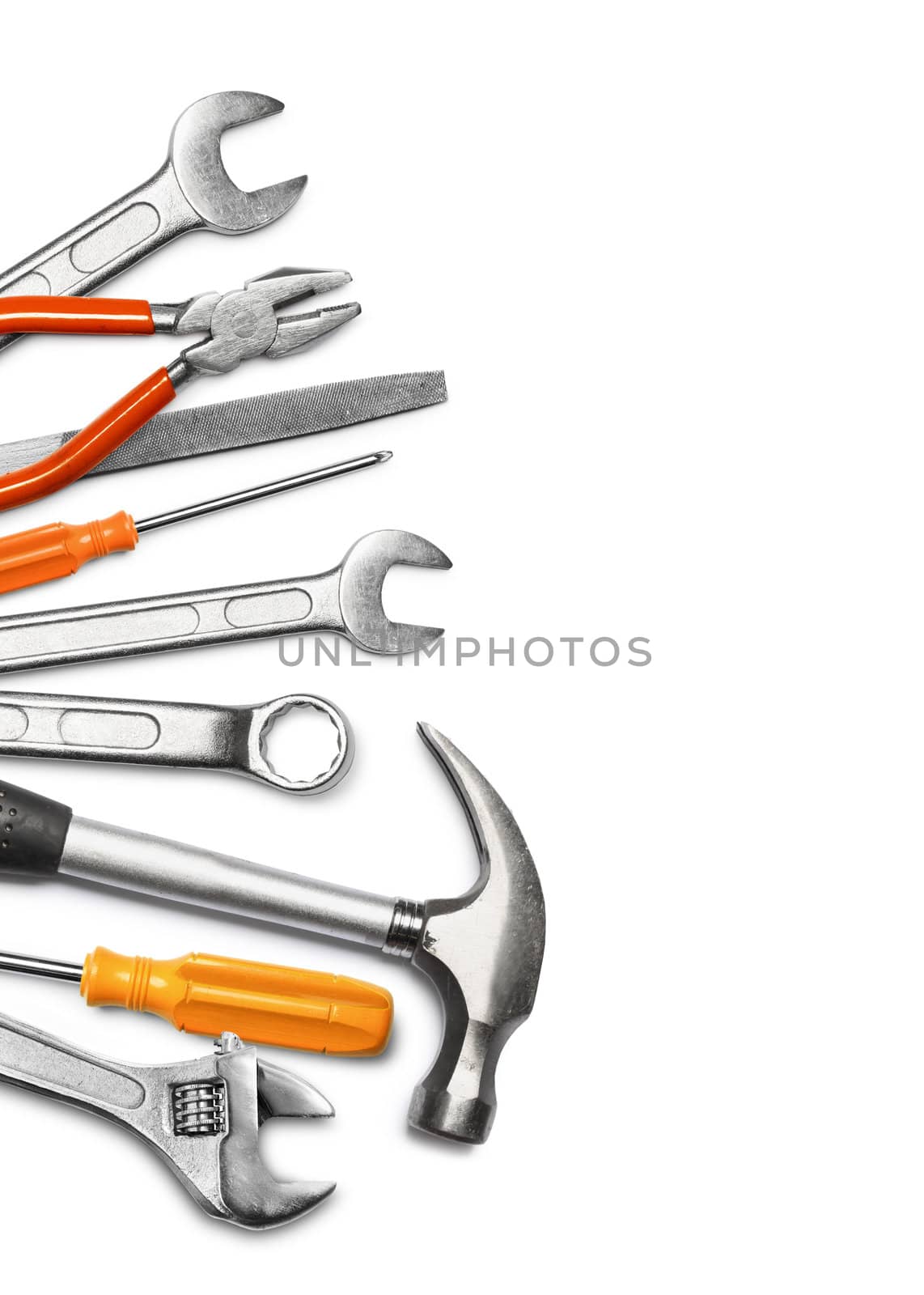Mechanic tools on white by anterovium