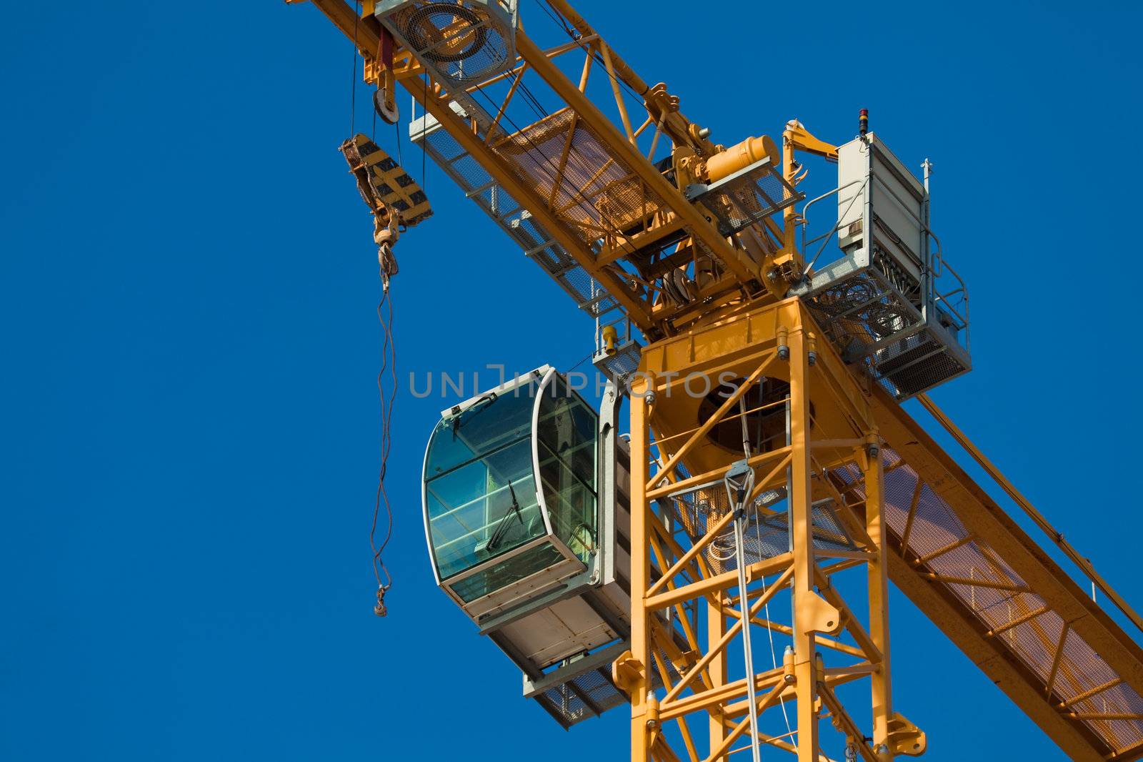 Cockpit of a modern construction crane by Antartis