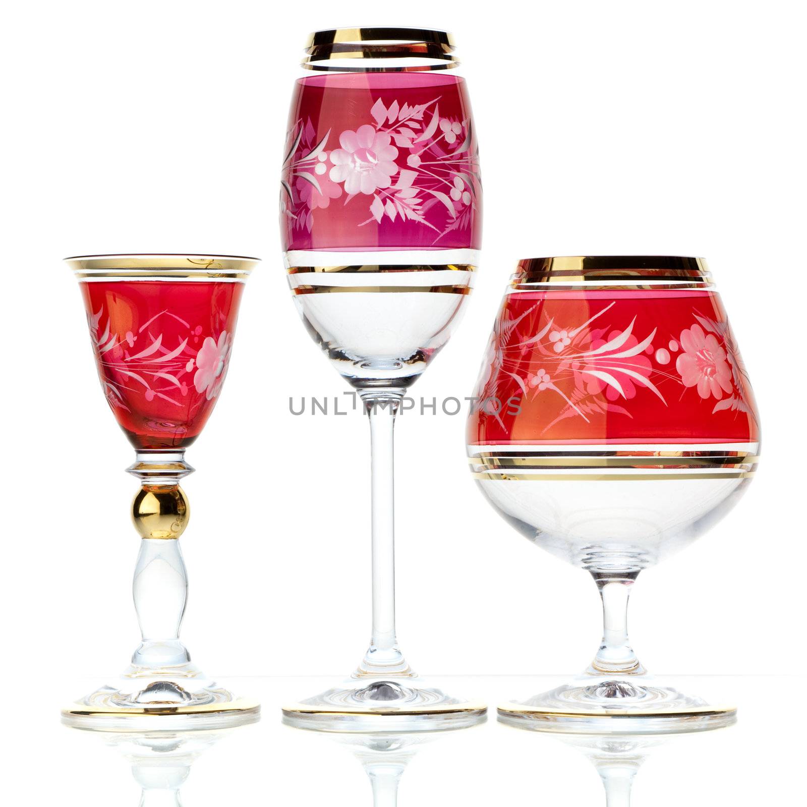 Set of three glasses by Antartis