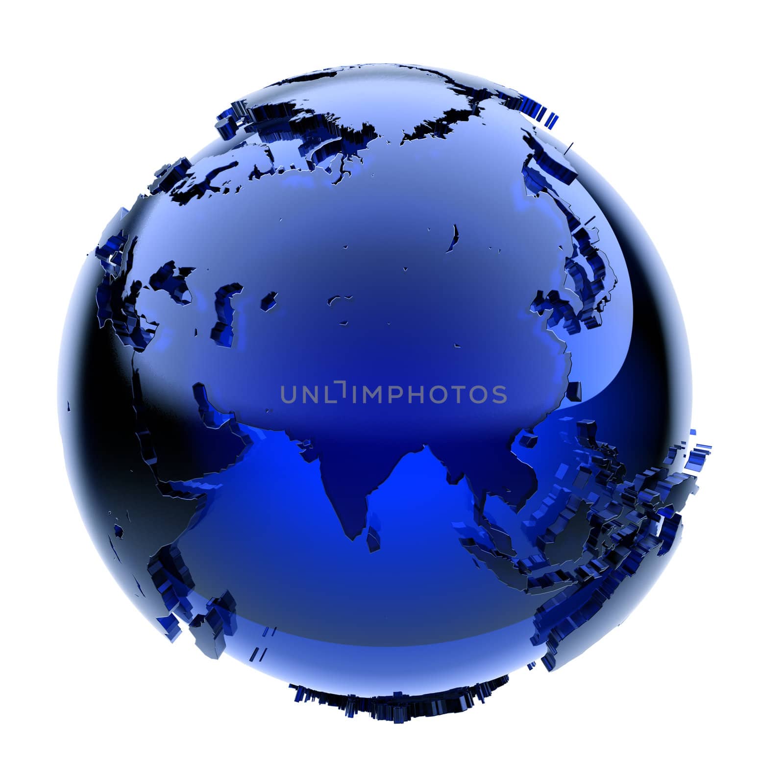 Blue glass globe by Antartis