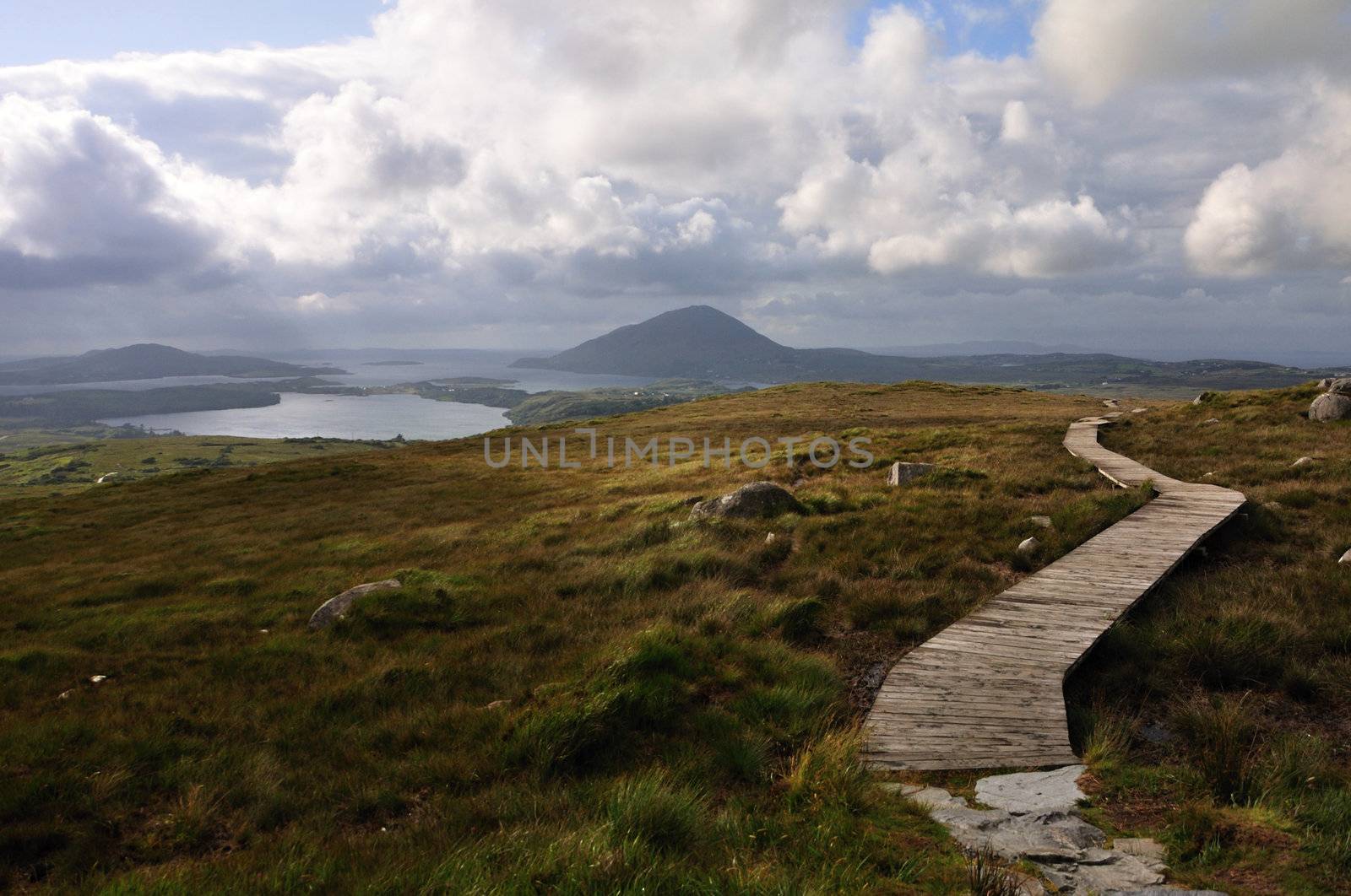 View over Connemara National Park, Very nice and famouse NP in Ireland