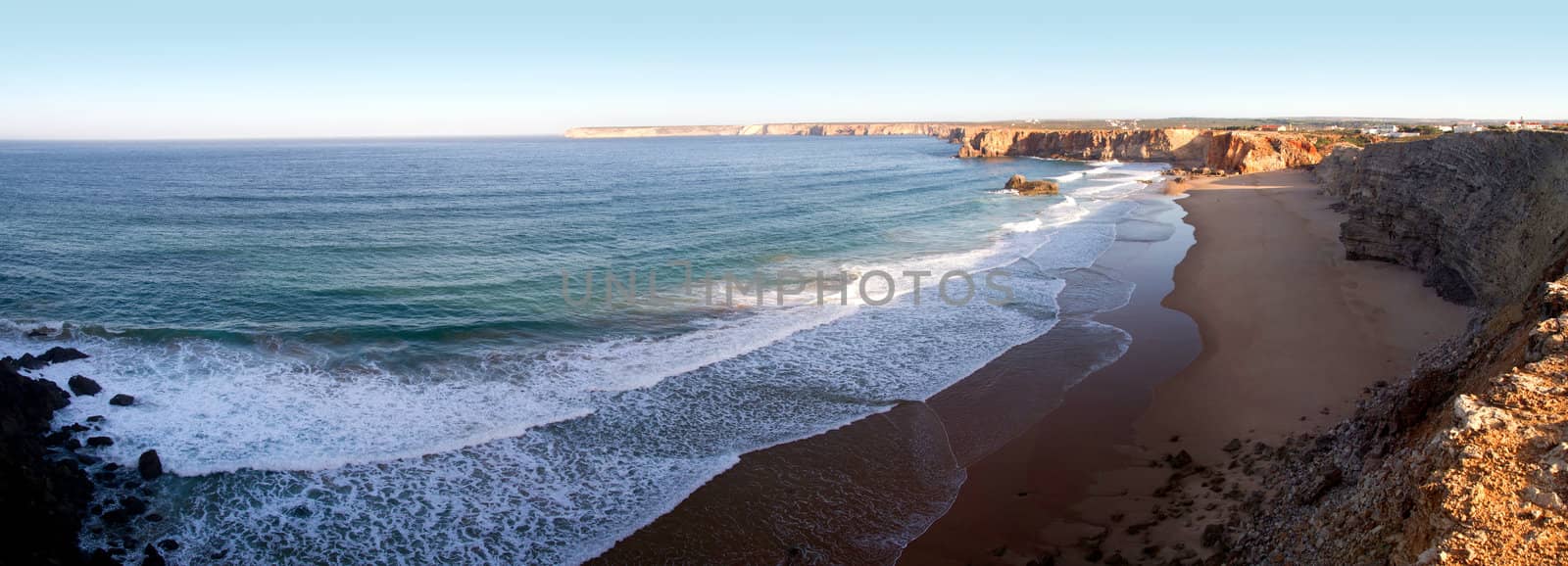 View of the beautiful landscape of southern Algarve in Sagres, Portugal