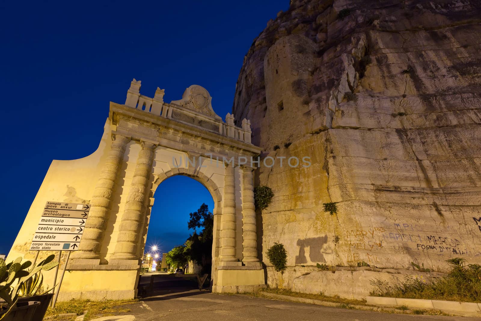 Naples gate on the Appian Way in the Italian town of Terracina by Antartis