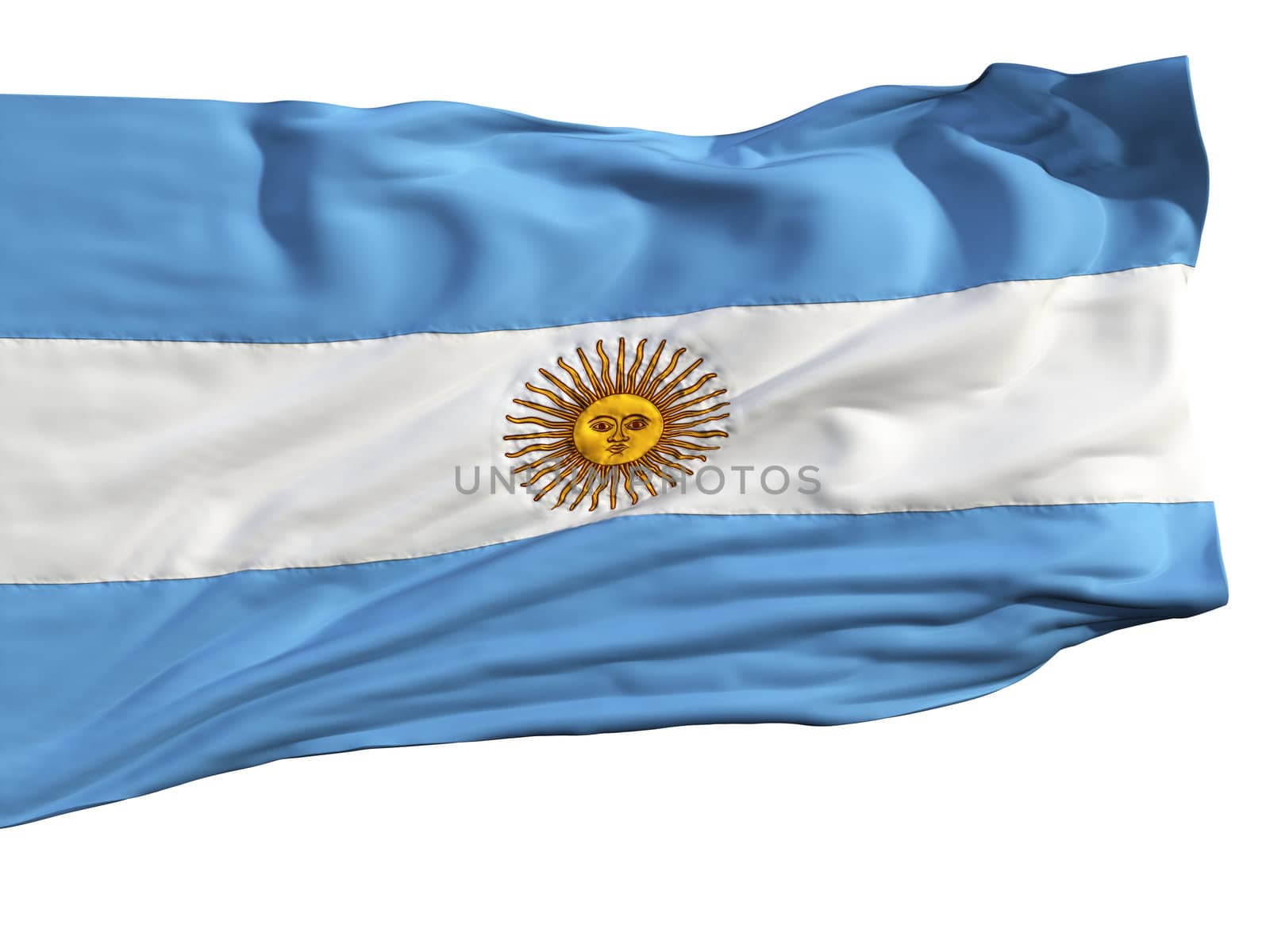 Flag of Argentina, fluttering in the wind by Antartis