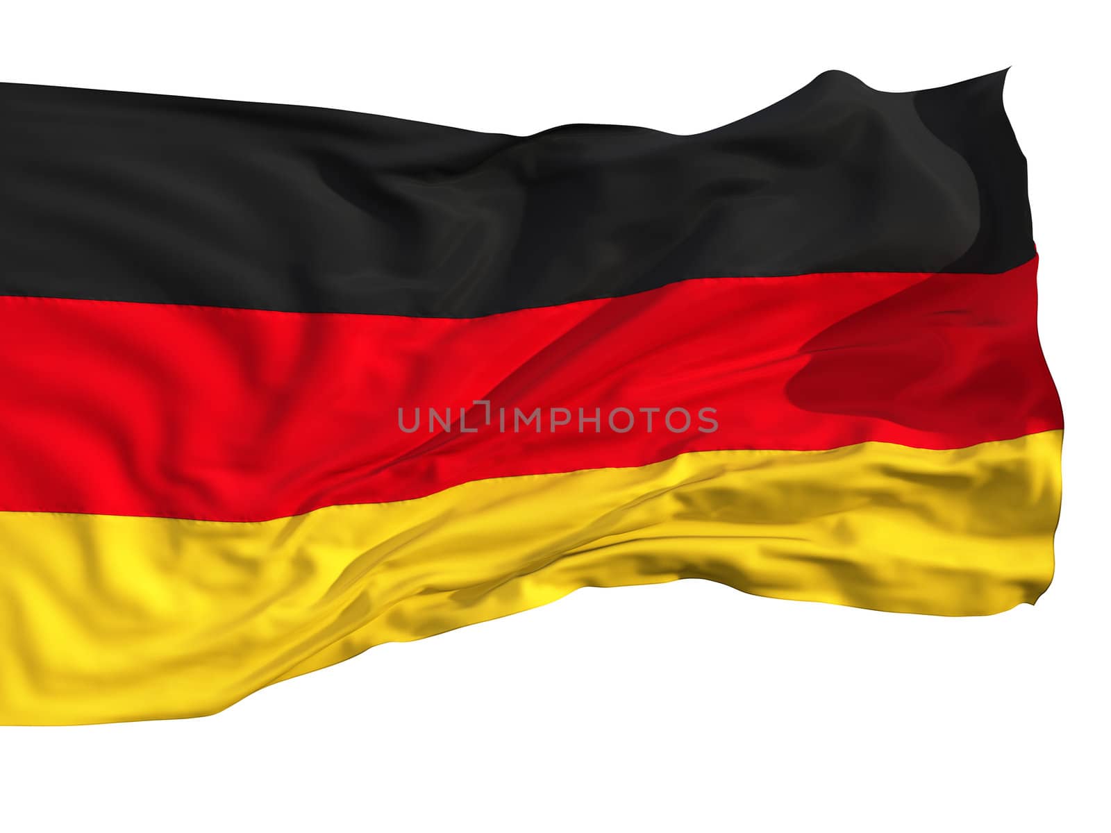 Flag of Germany, fluttered in the wind by Antartis