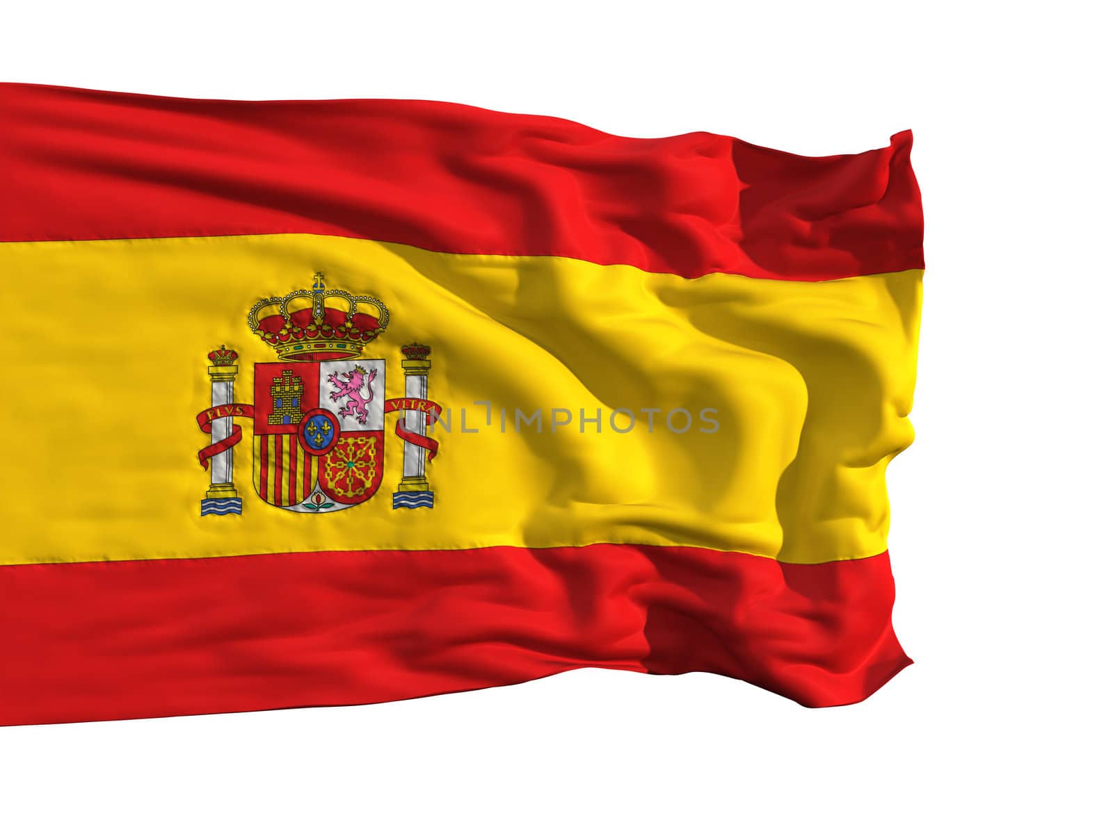 Flag of Spain, fluttering in the wind by Antartis