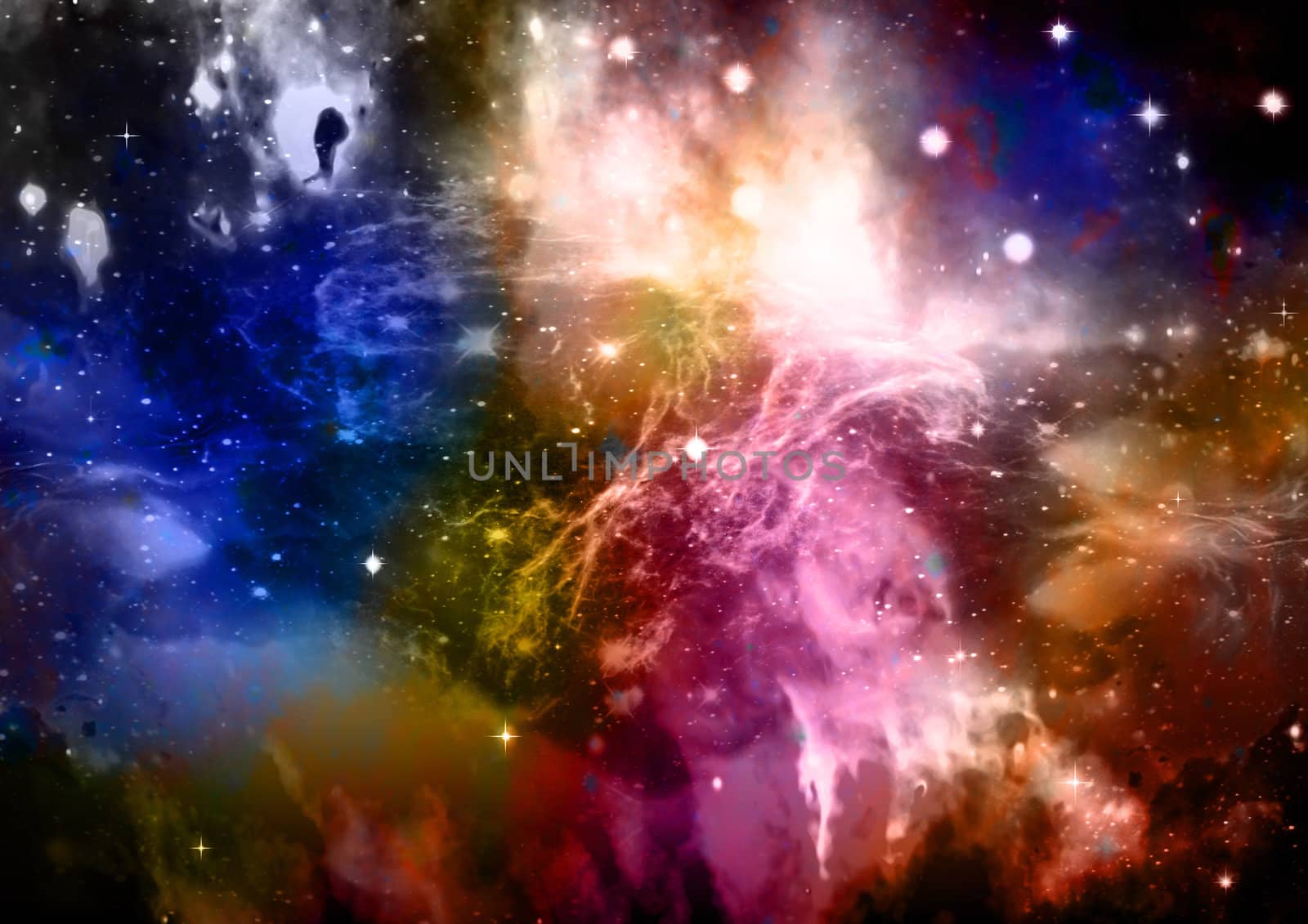 Far space being shone nebula as abstract background