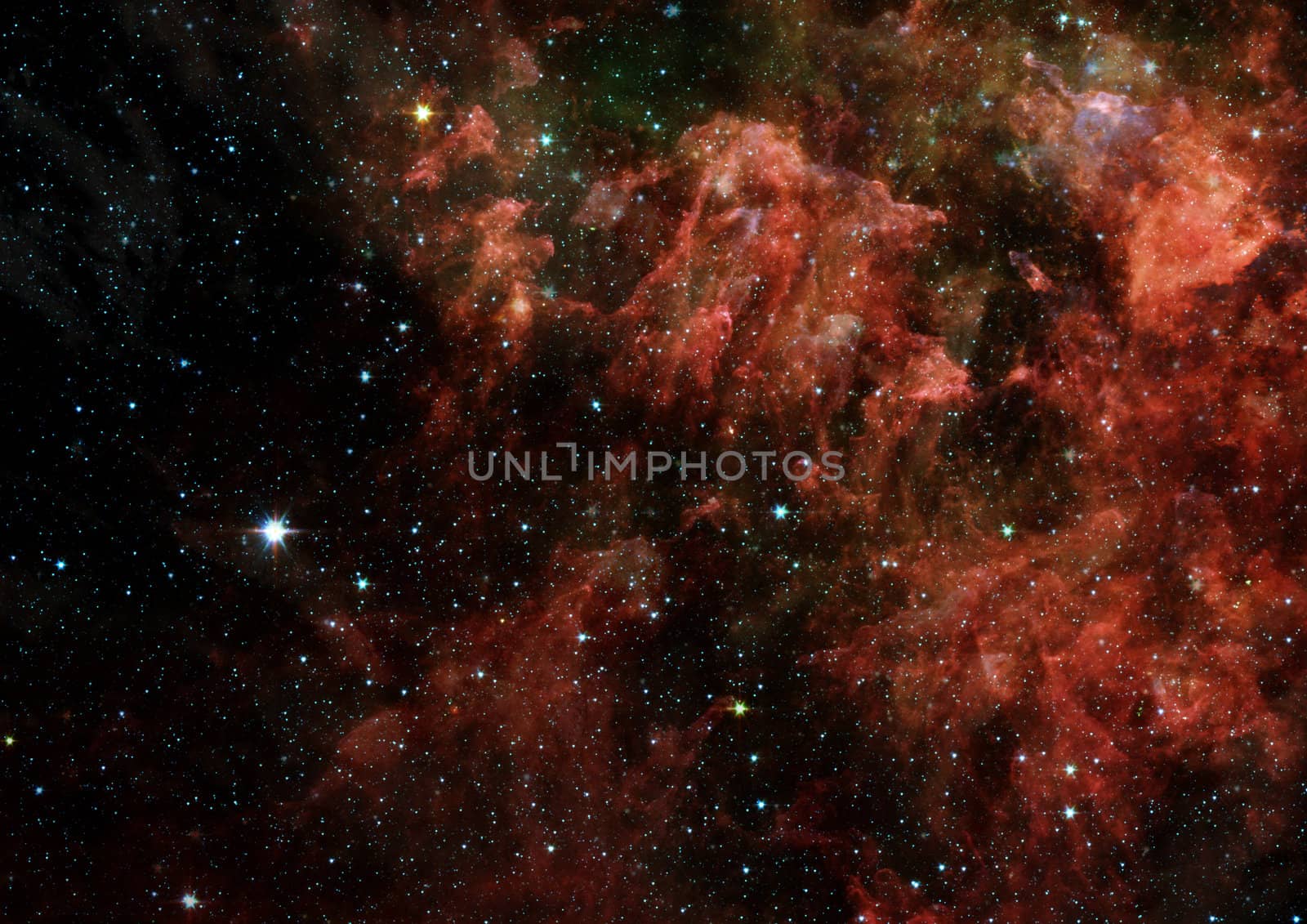 Small part of an infinite star field of space in the Universe