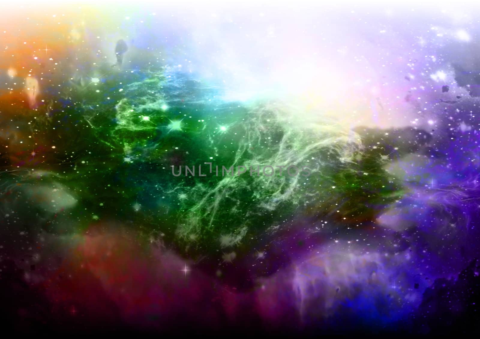 Far space being shone nebula as abstract background