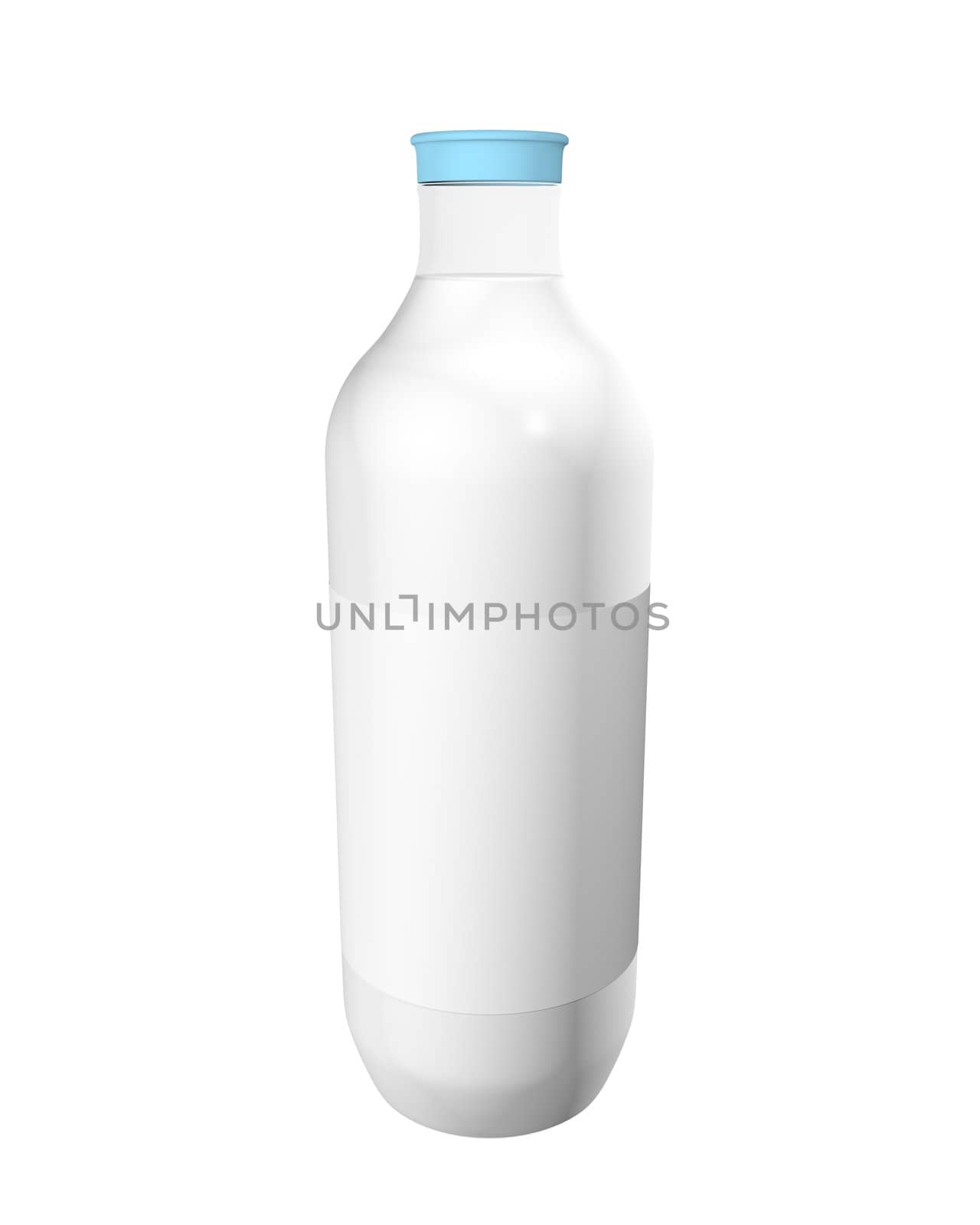 Milk bottle with label by midani