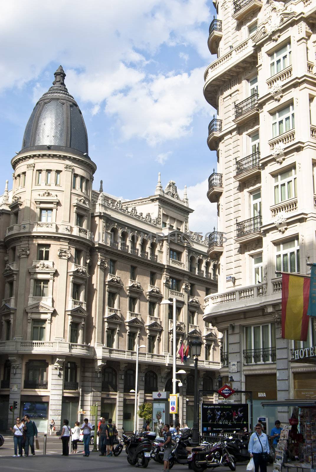 Building at the Gran Via.Madrid, Spain. by gandolfocannatella