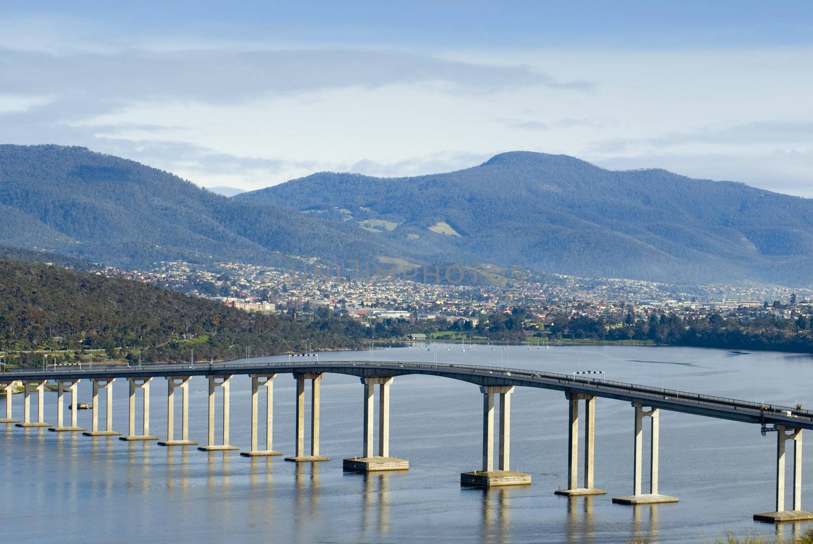 Tasman Bridge Derwent River by stockarch