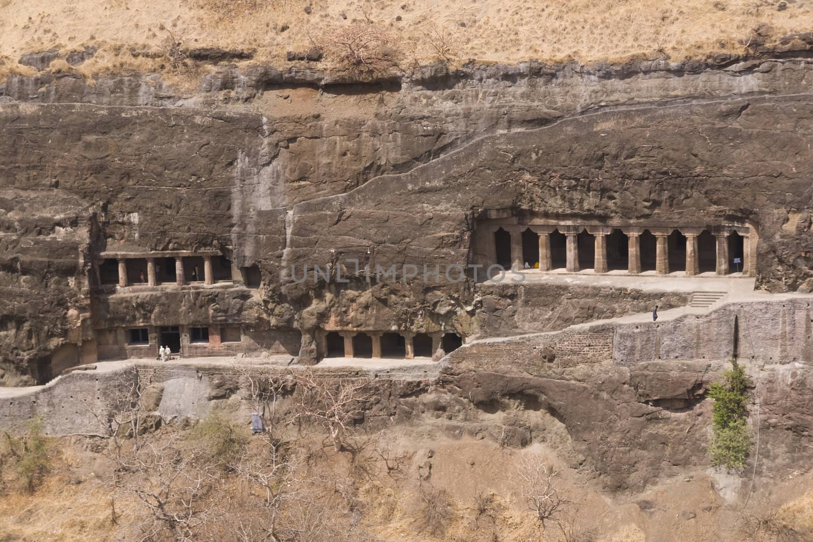 Ancient Buddhist Rock temples at Ajanta