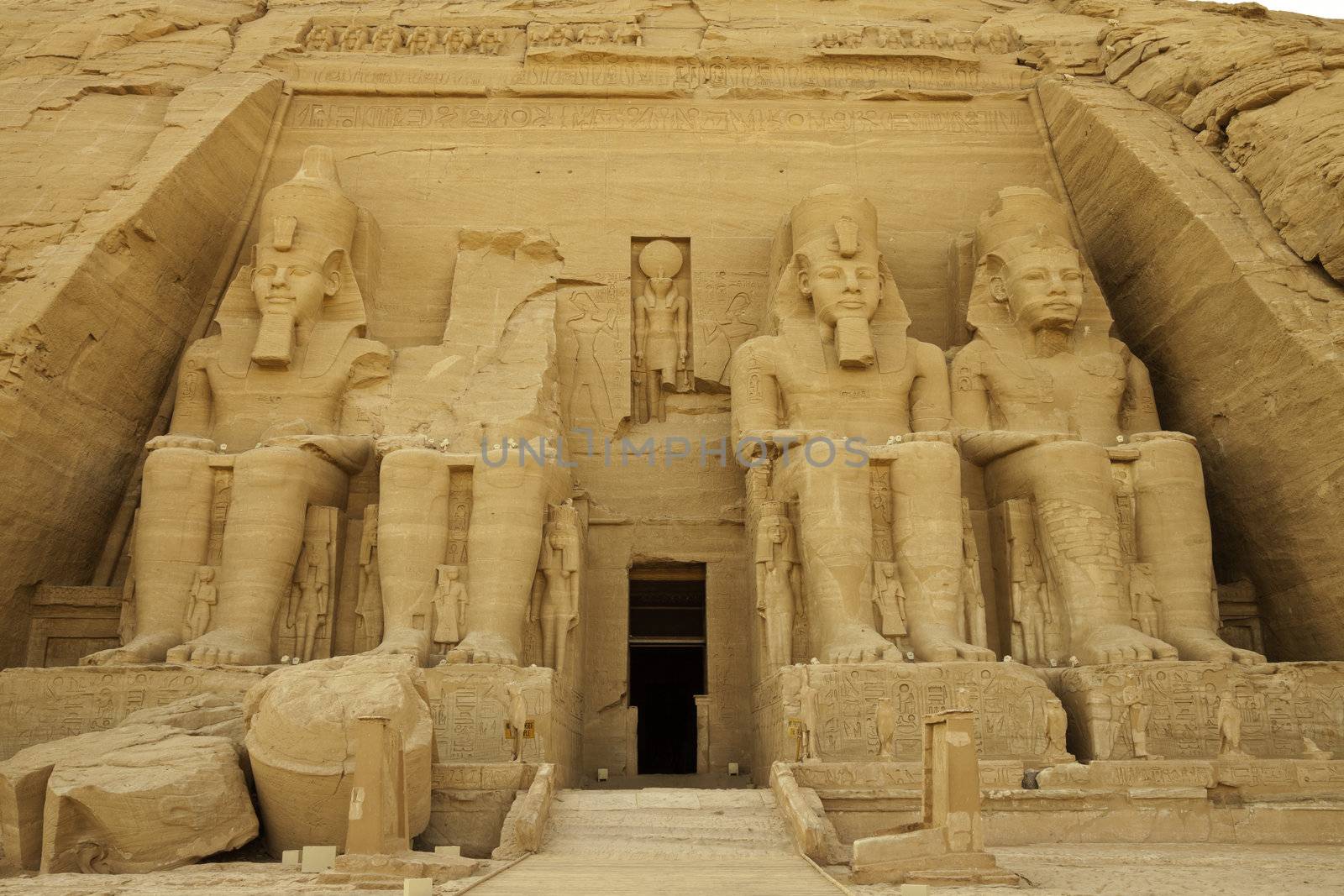 the rock temple of rameses II at abu simbel, a unesco world heritage site, egypt