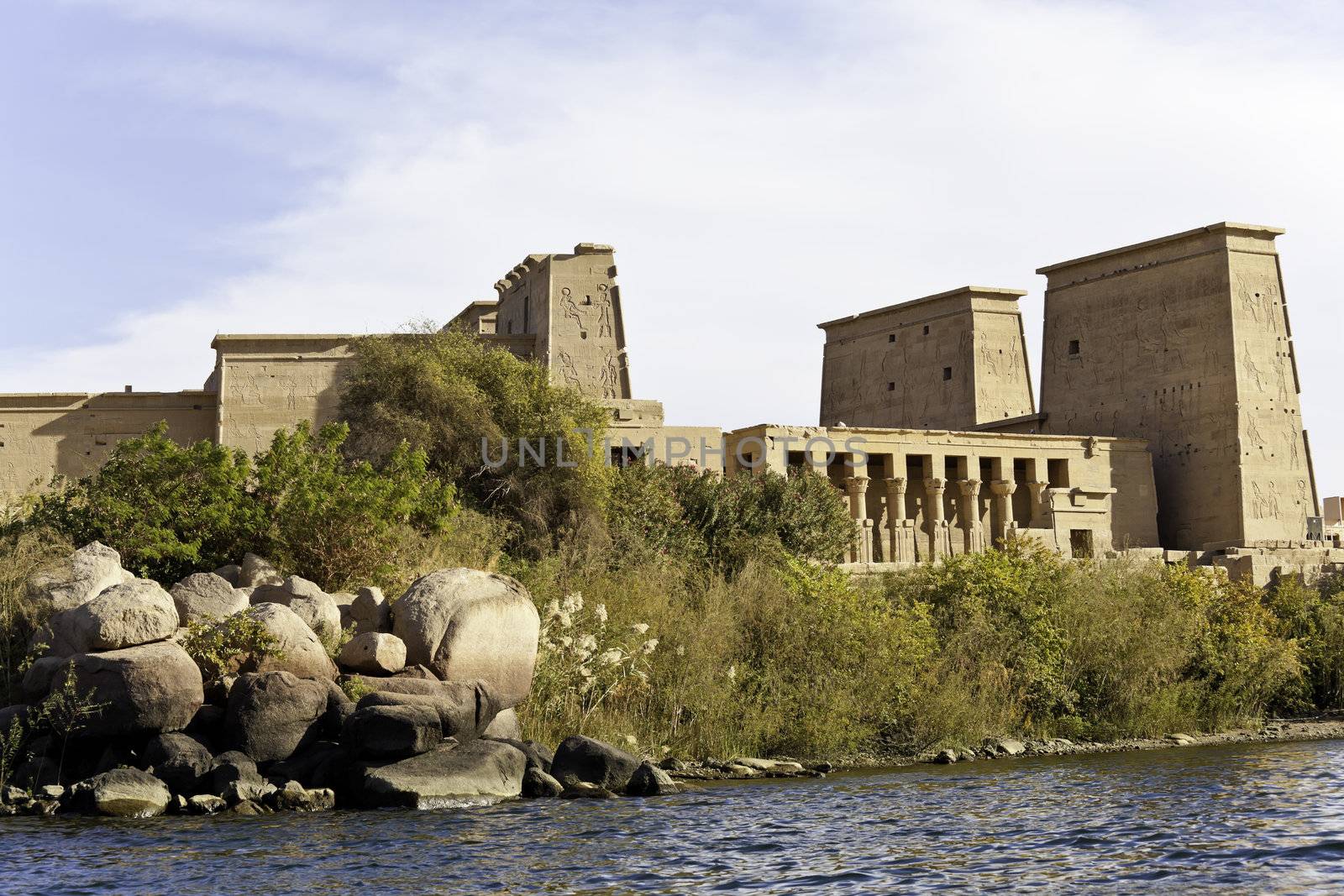 philae temple of isis on agilkia island in nasser lake egypt