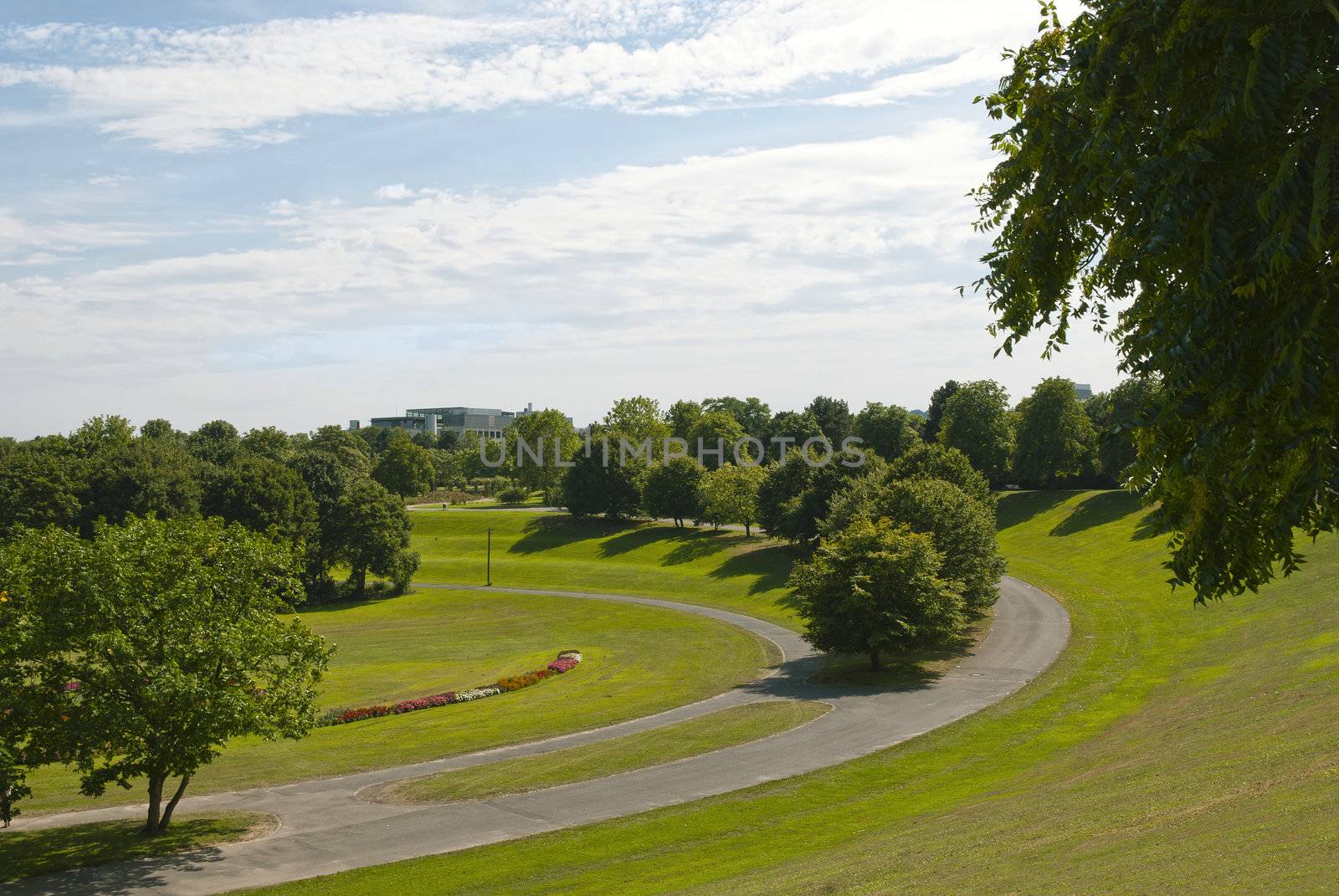 Rheinaue, a leisure park on the banks of the Rhine in Bonn, Germany