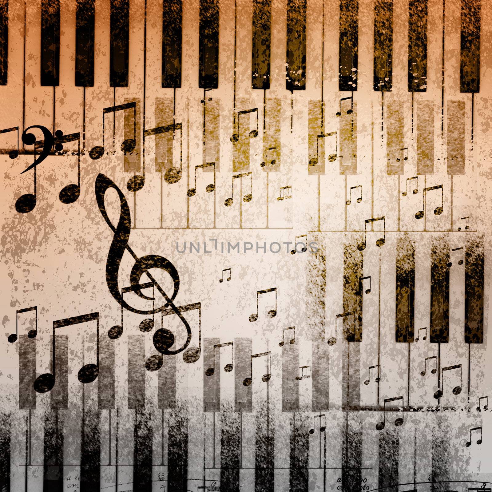 Music notes background by sergey_nivens