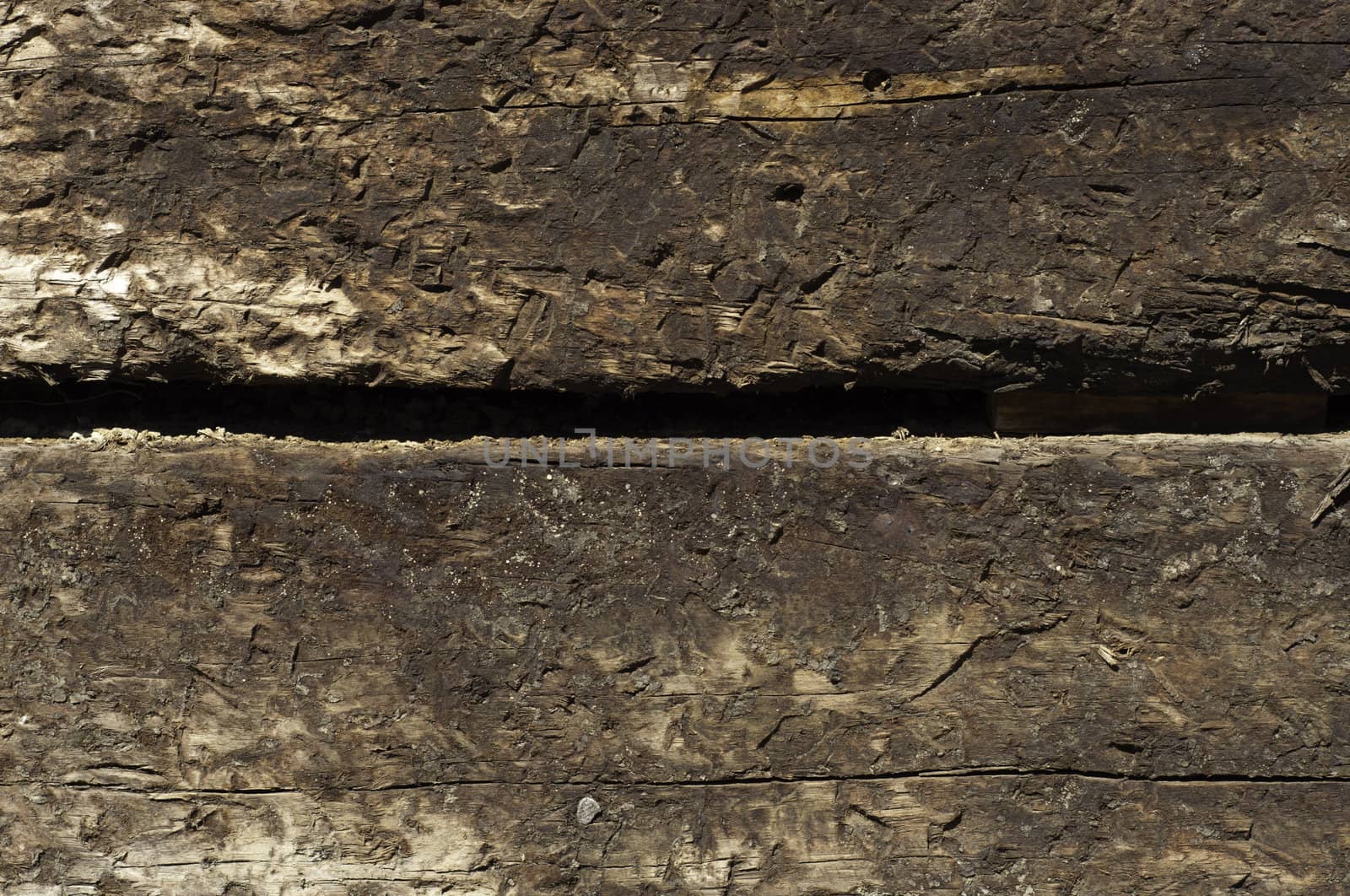 two railroad ties stacked texture or background