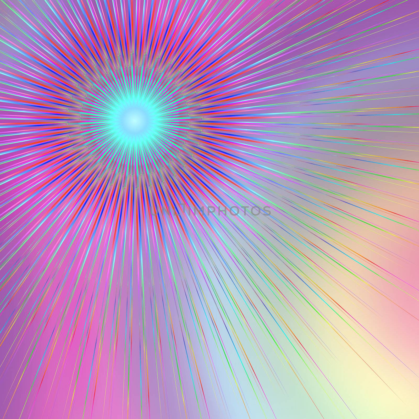 Abstract illustration depicting geometric colorful lines against a mix of pastel color background.