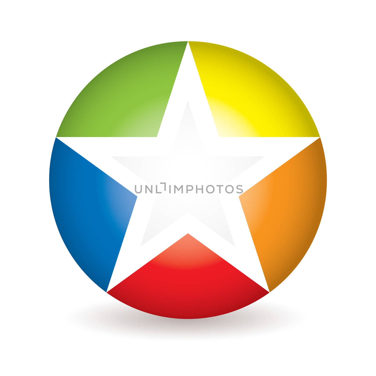 Rainbow star icon by nicemonkey