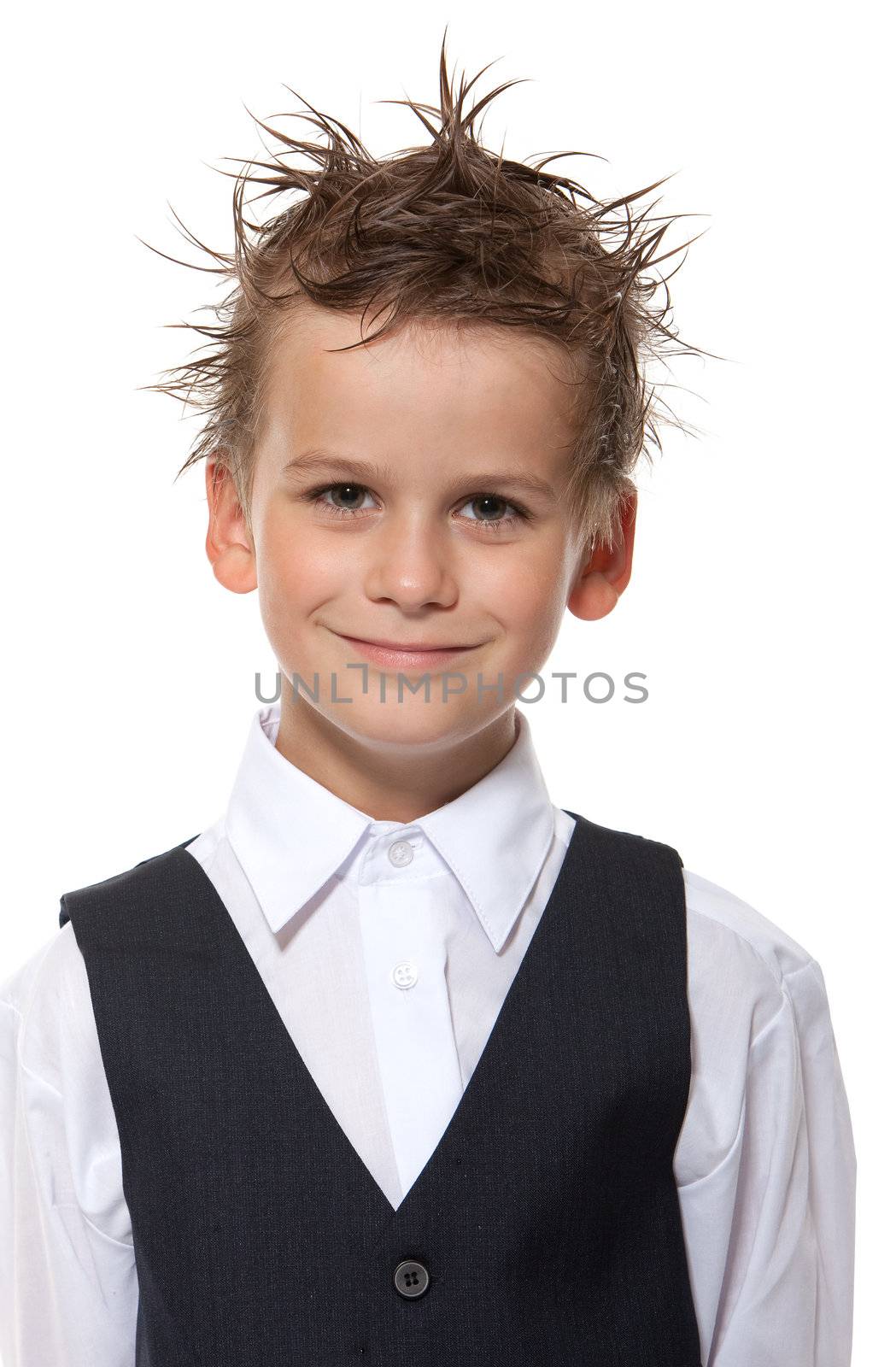 Punk boy isolated on a white background