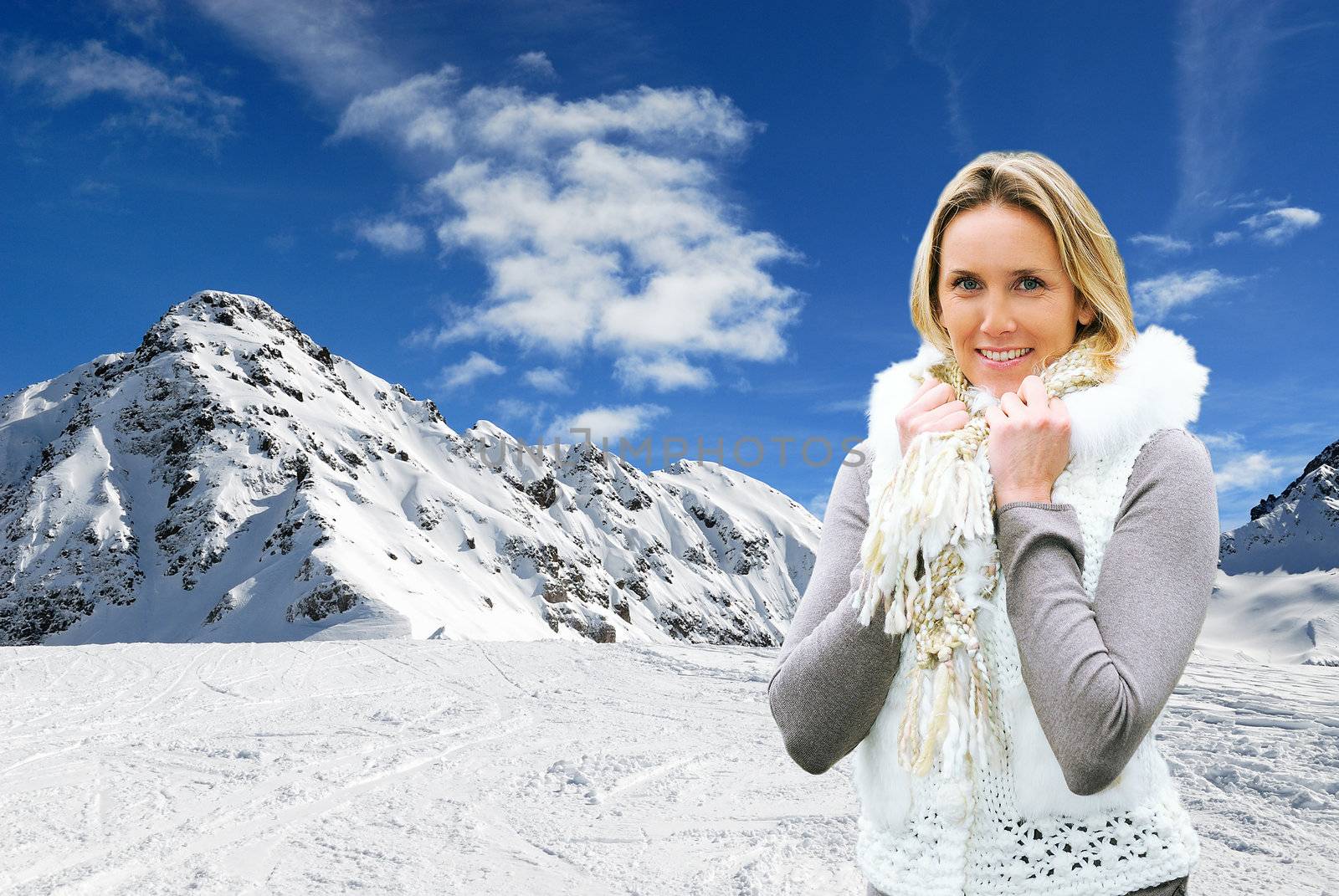 woman in winter by ventdusud