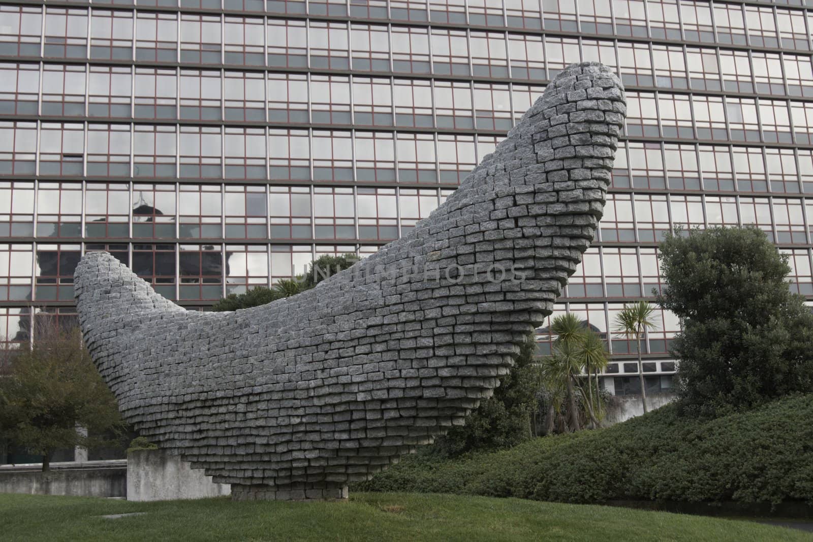 Large open air sculpture outside the Parliament Building in Wellington, New Zealand