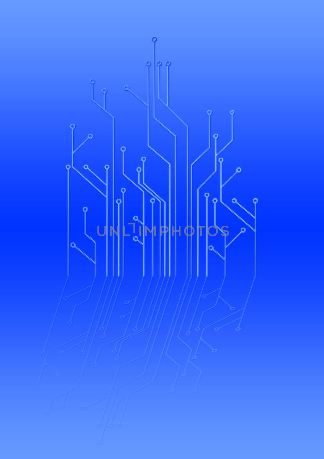 High quality Illustration of an abstract microcircuit