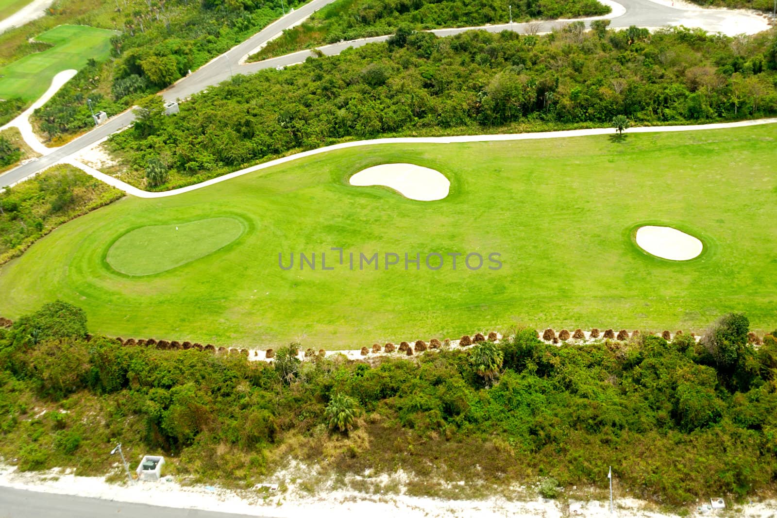 Golf course from above by cfoto