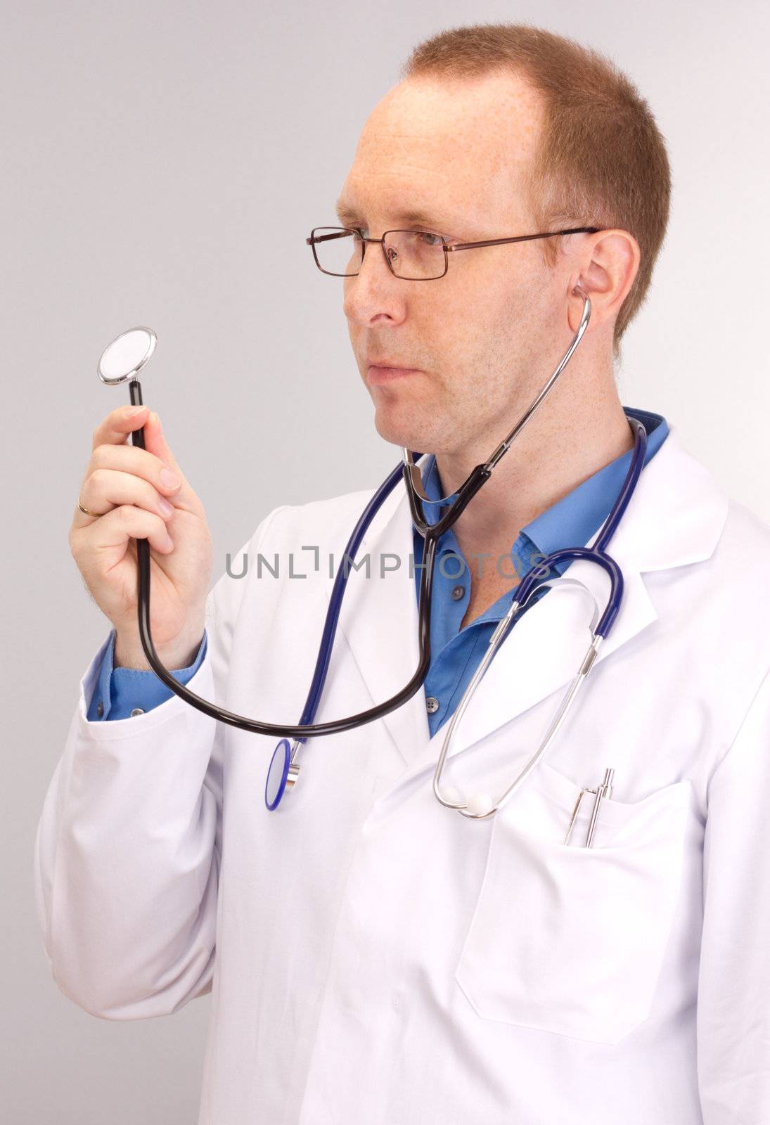 Medical doctor with stethoscope 
