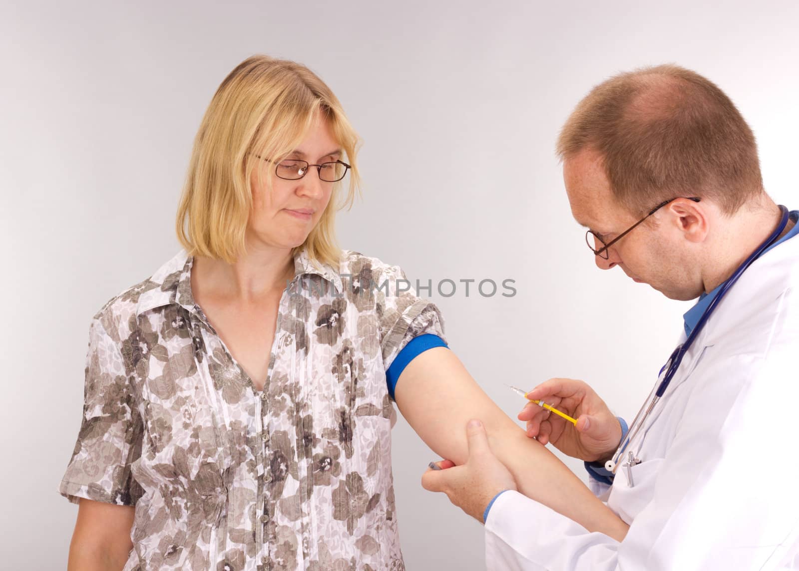 Medical doctor and patient