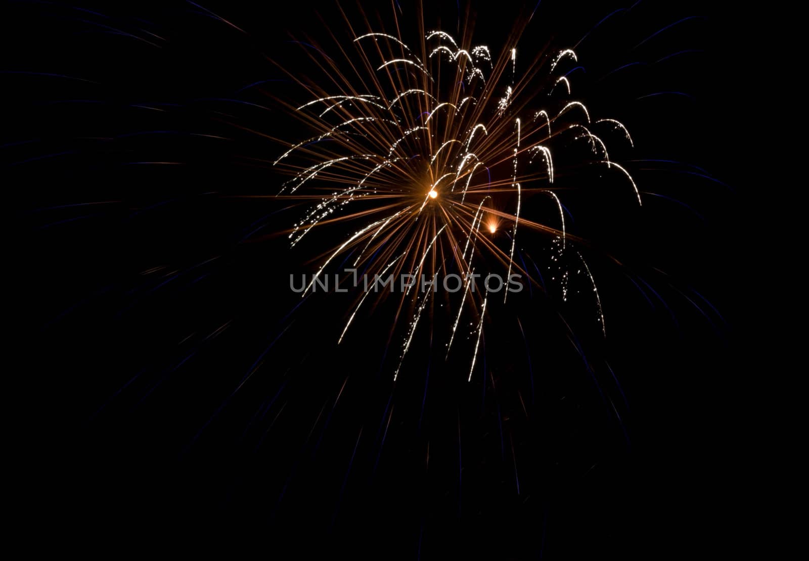 Firework on lake