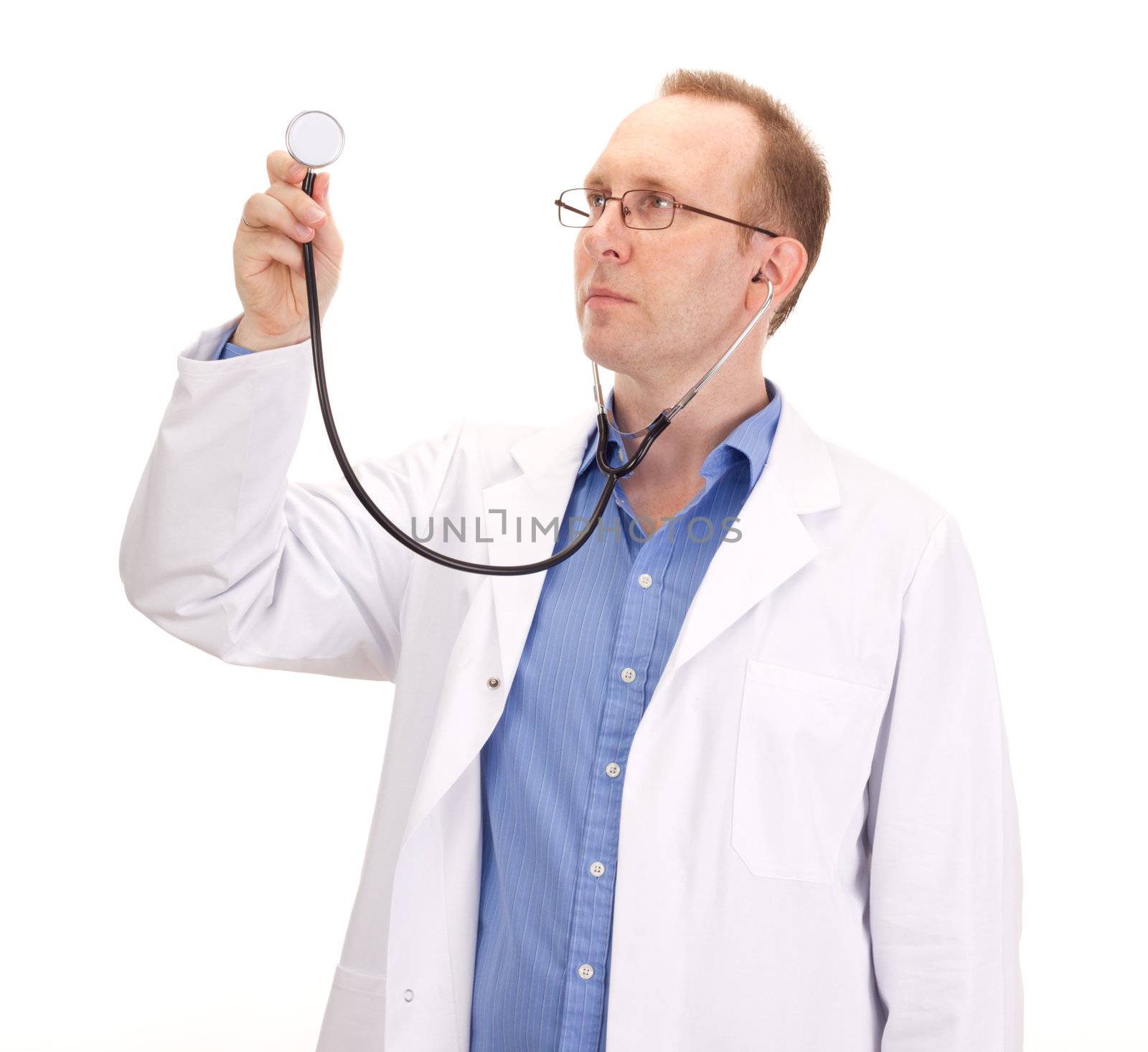 Medical doctor with stethoscope