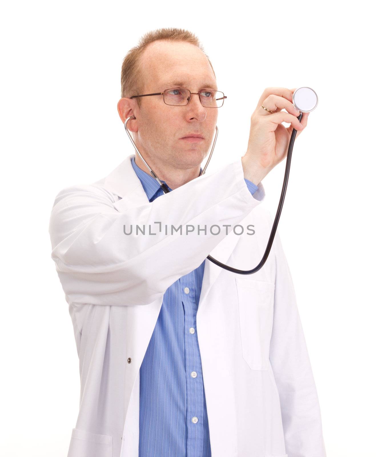 Medical doctor with stethoscope