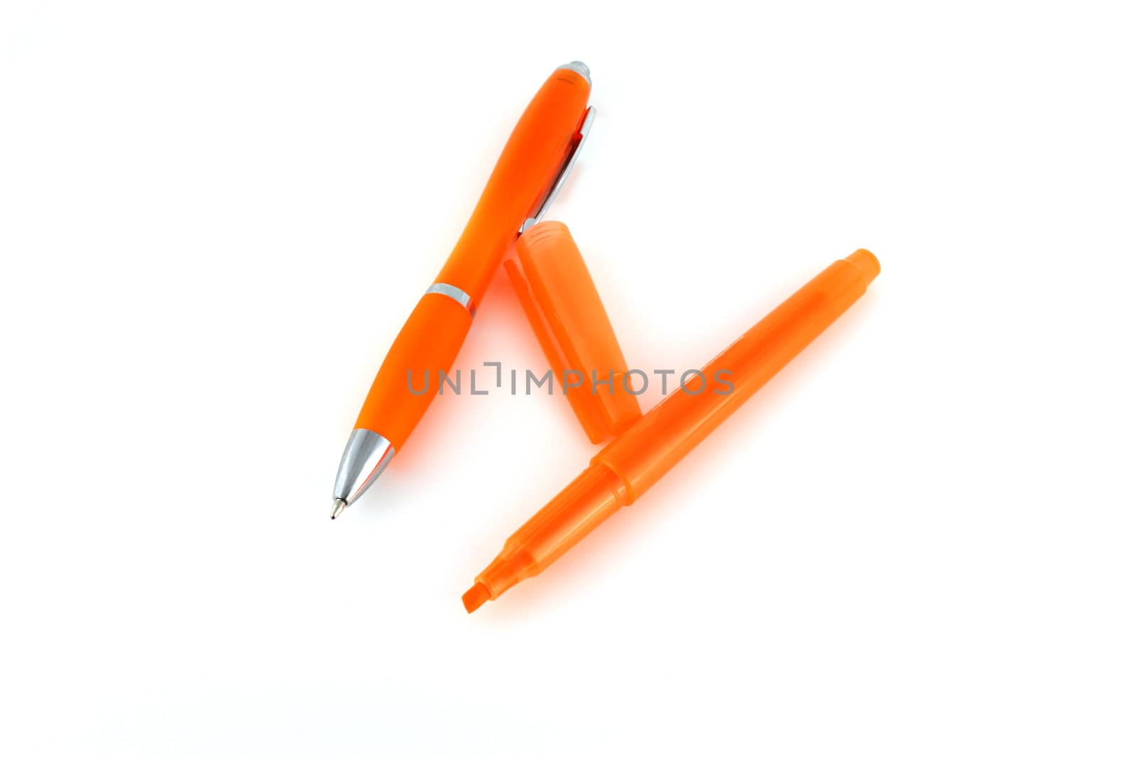 Orange pen and felt-tip pen by sergpet